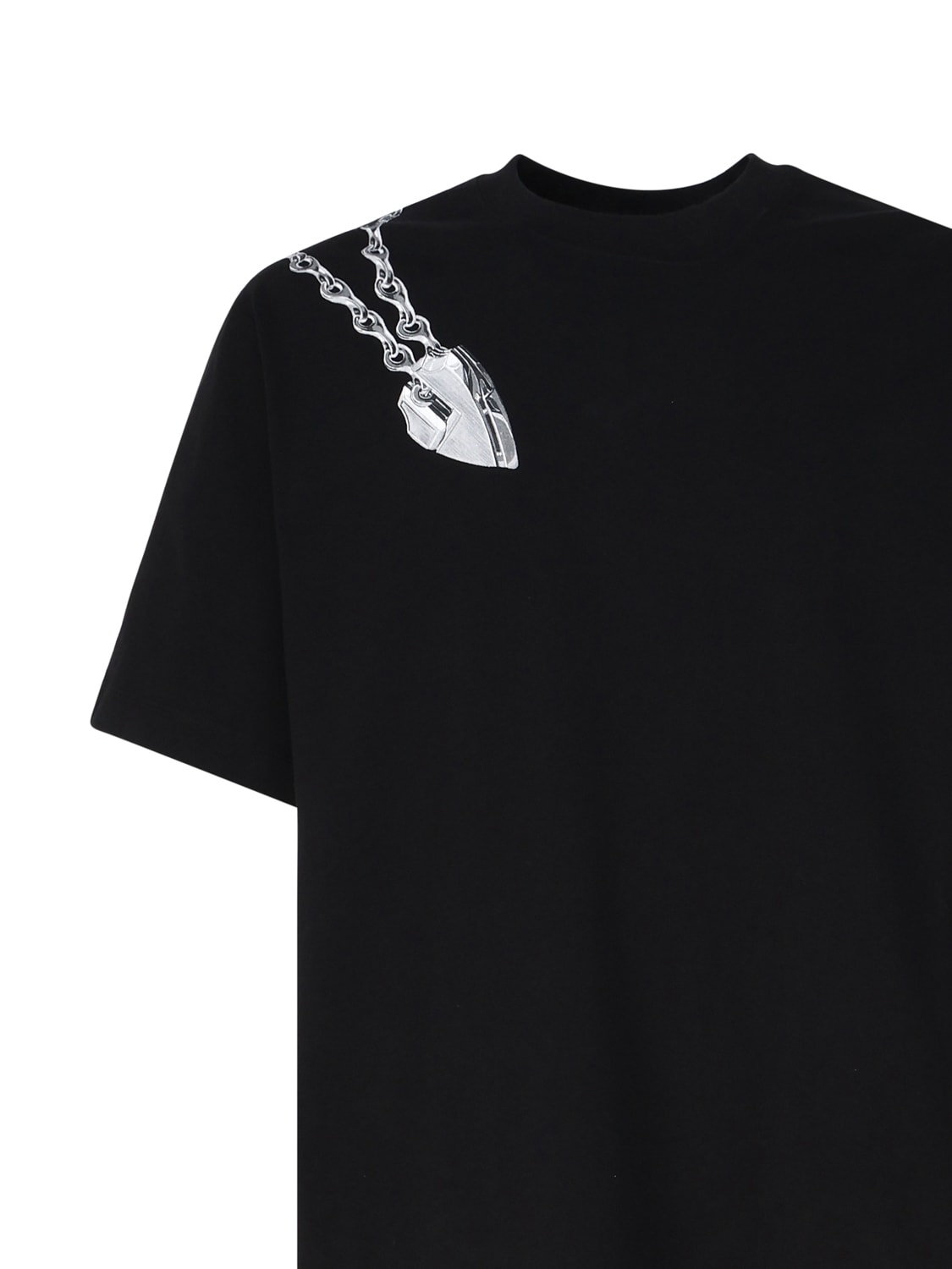 Shop Burberry Chains T-shirt In Cotton In Black