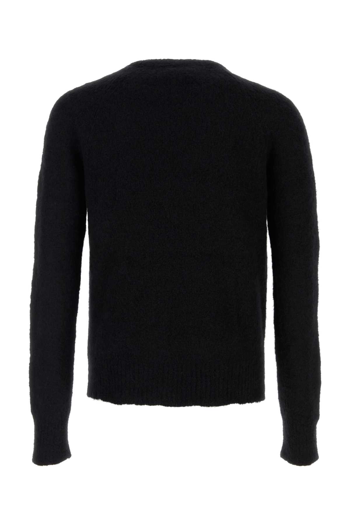 Shop Dries Van Noten Black Alpaca Blend Sweater