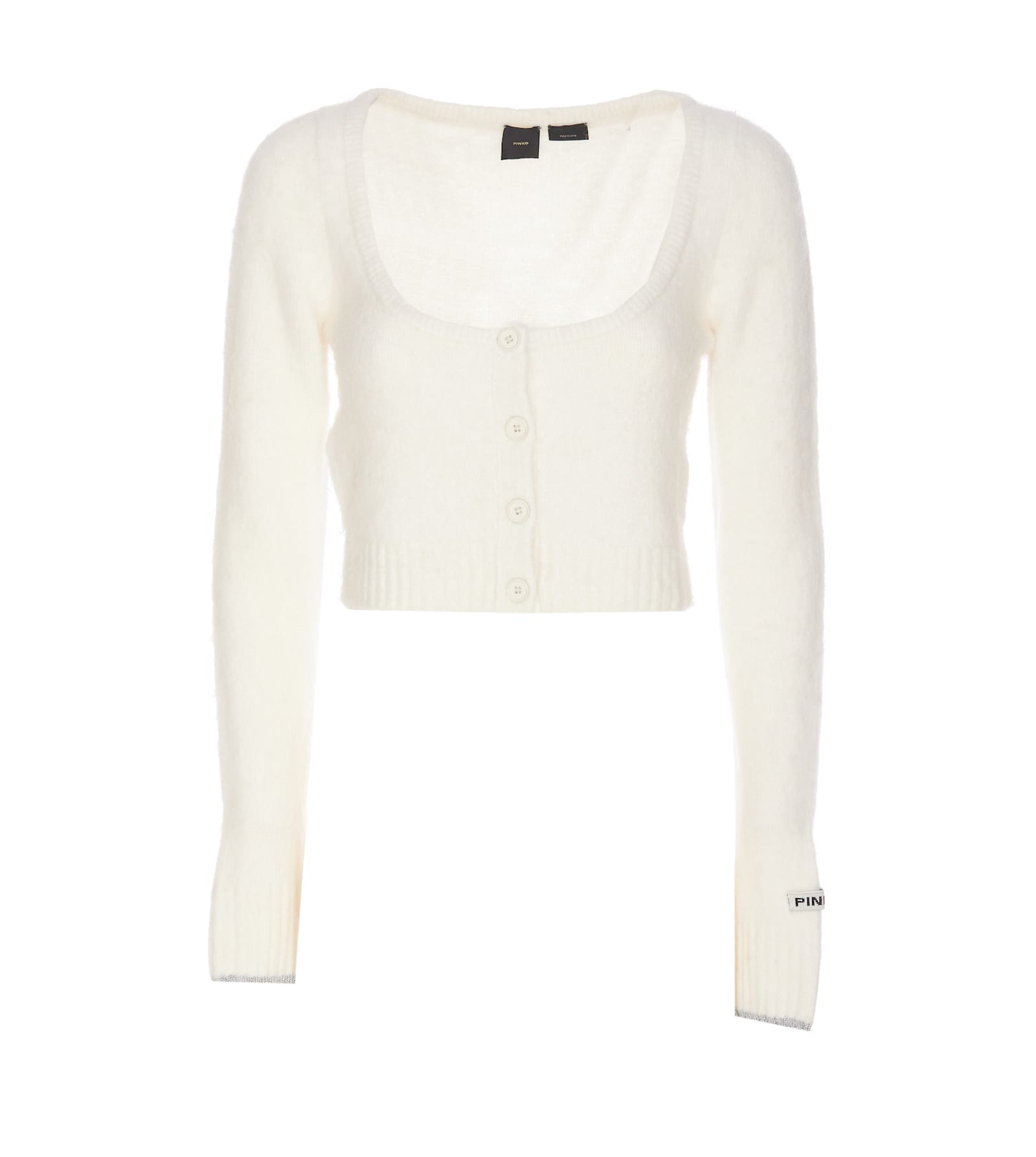 Shop Pinko Colorpoint Cardigan In White