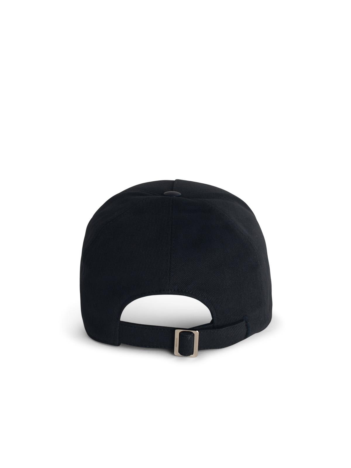 Shop Ferragamo Navy Cotton Cap