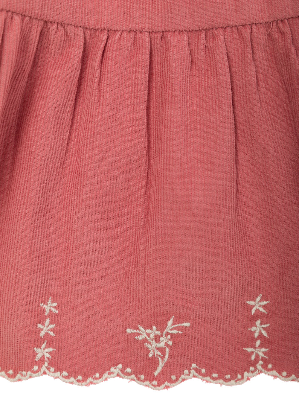 Shop Emile Et Ida Pink Dress With Frill Detail And Embroideries In Cotton Woman