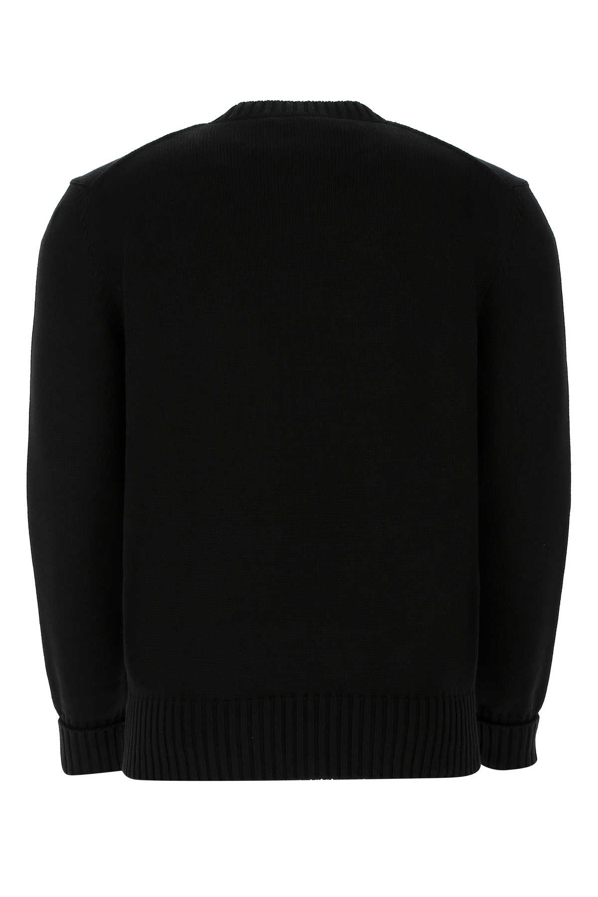 Shop Alexander Mcqueen Black Cotton Sweater In 1006