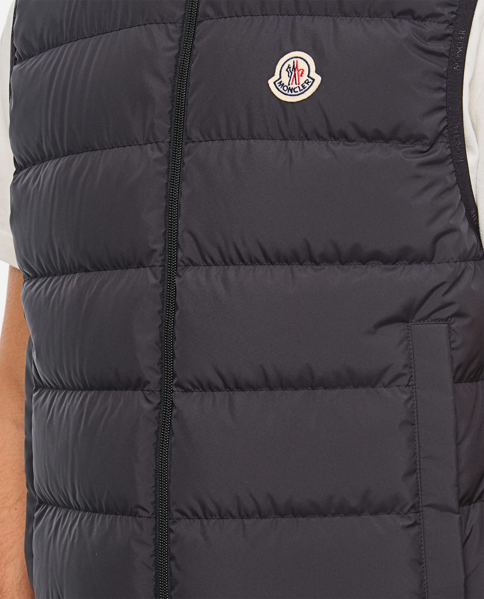 Shop Moncler Contrin Vest In Black