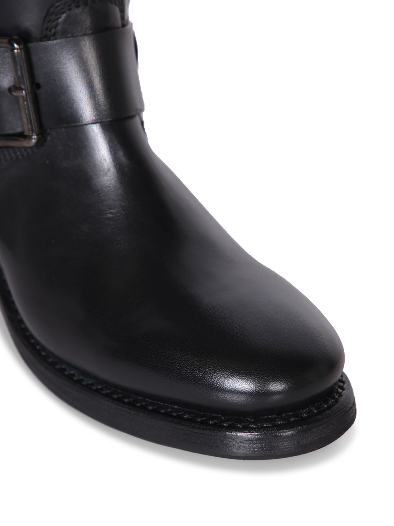 Shop Dsquared2 Biker Leather Black Boots