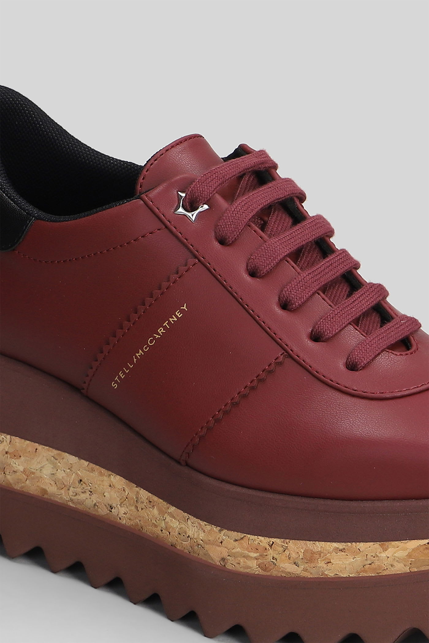 Stella Mccartney Sneakelyse Sneakers In Bordeaux Polyuretan In Burgundy