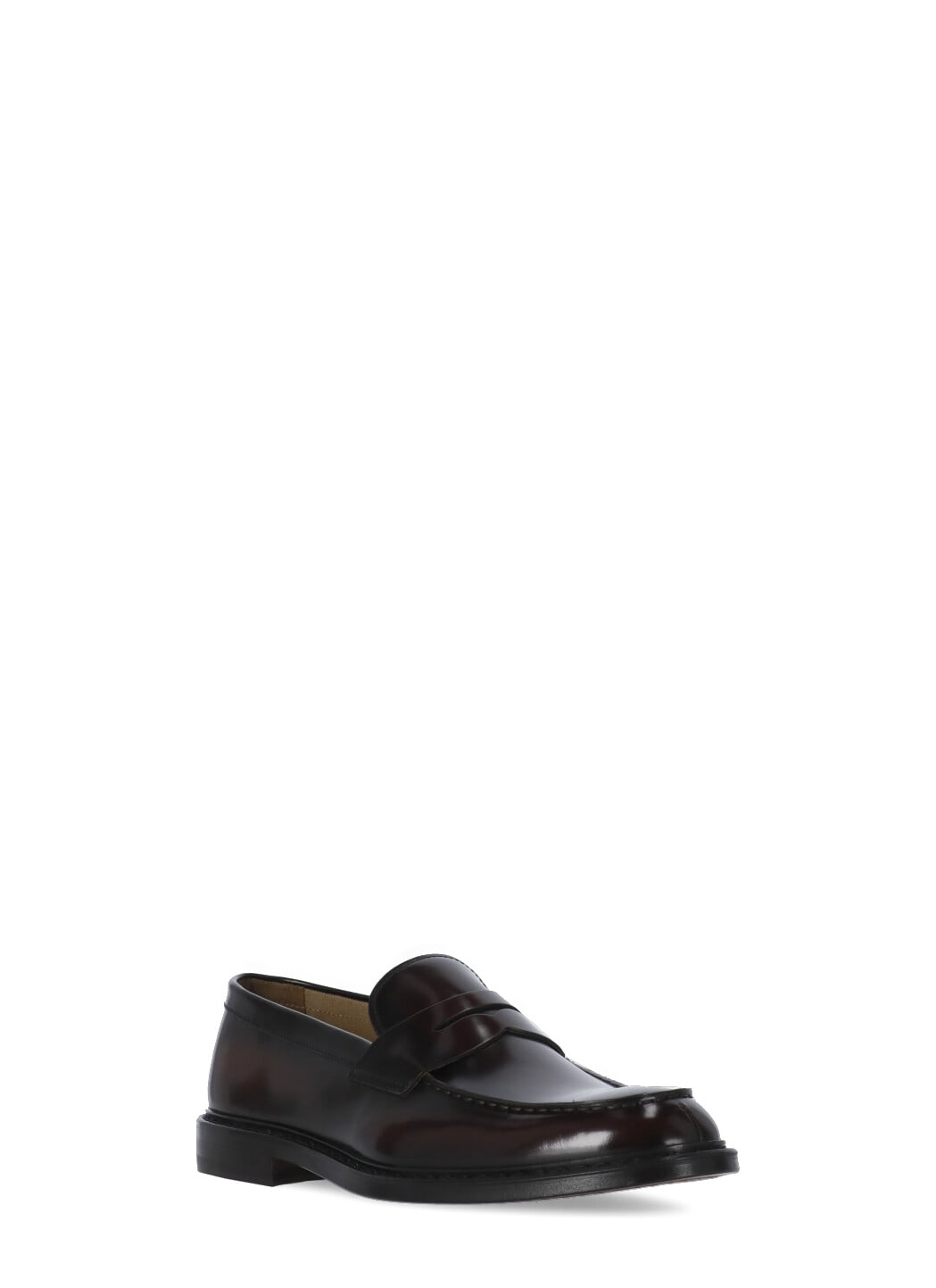 Shop Doucal's Smooth Leather Loafers In Brown