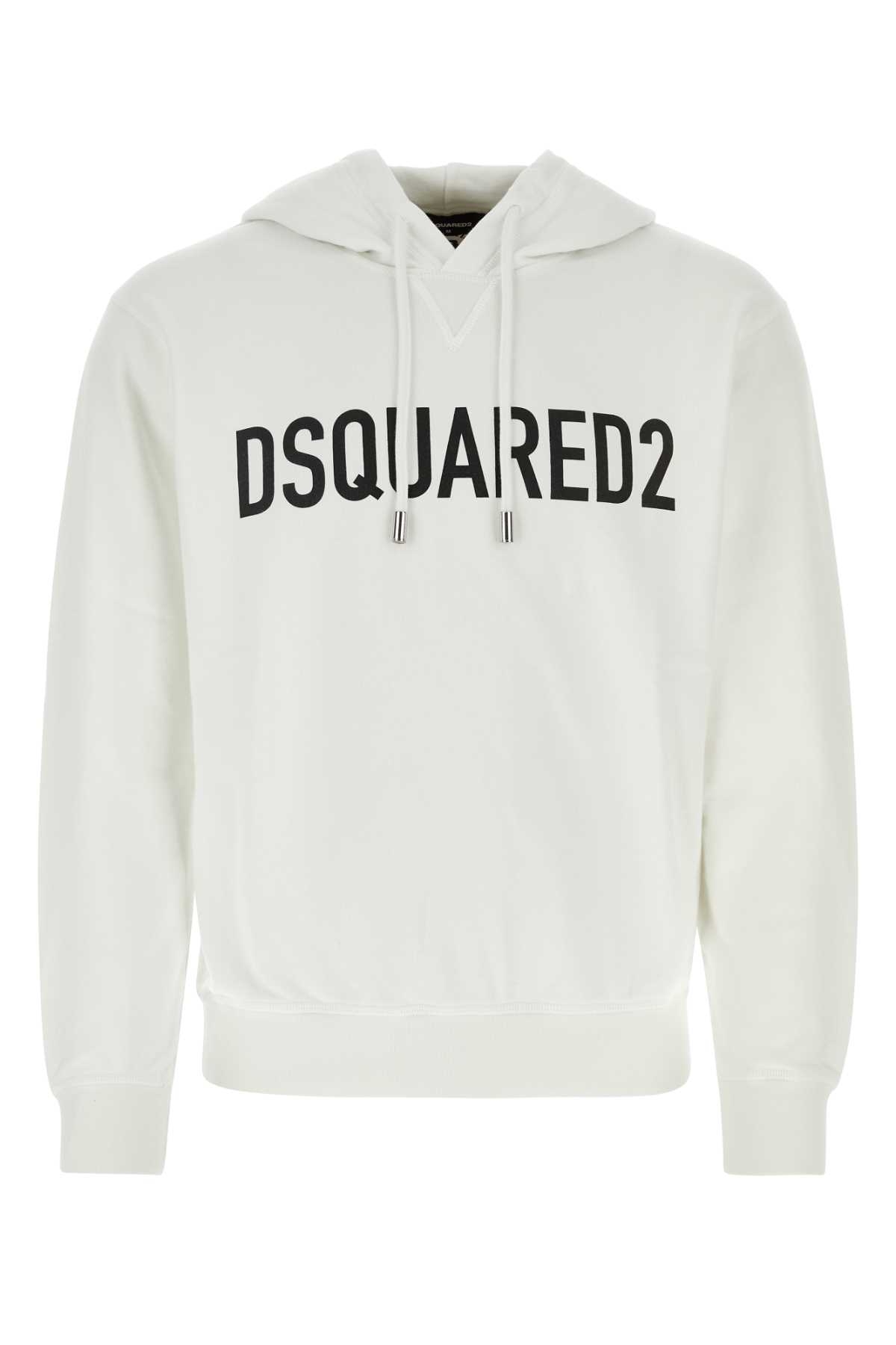 Dsquared2 White Cotton Sweatshirt In Neutral