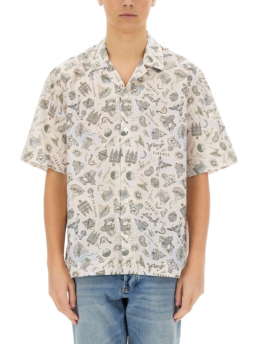 Shop Paul Smith Souvenir Print Shirt In Multicolour