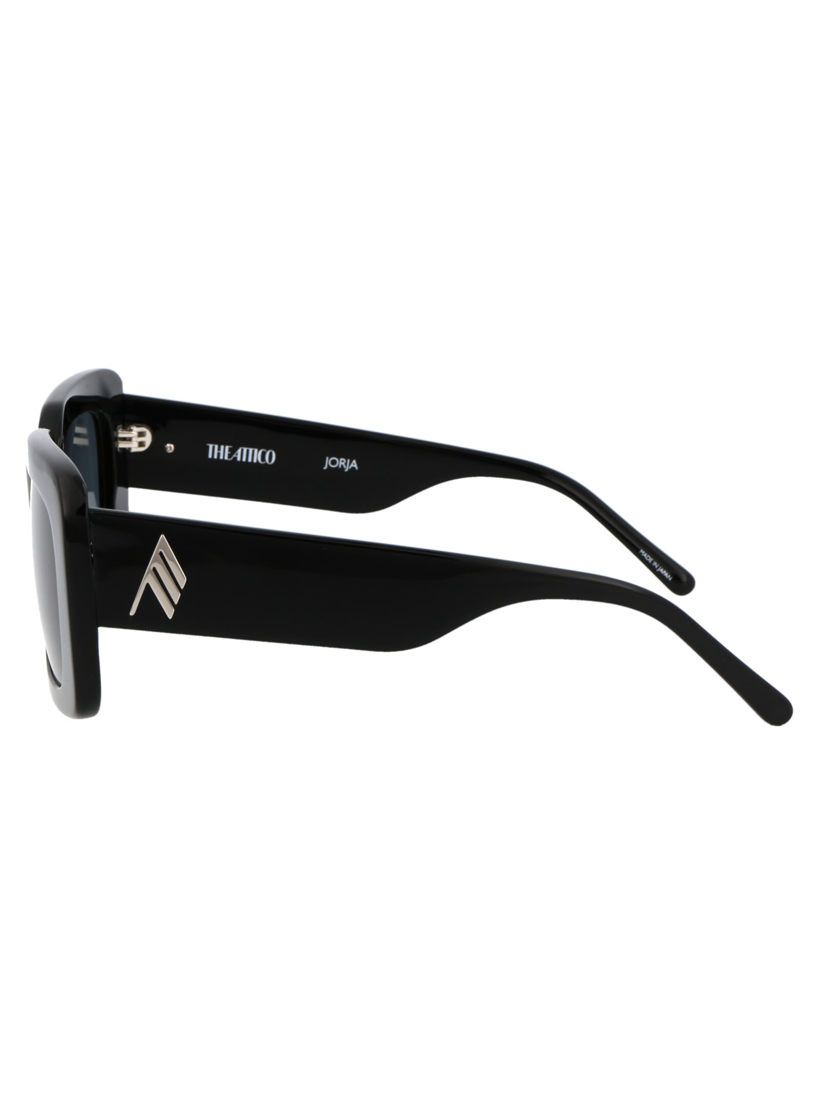 Shop Attico Jorja Sunglasses In Black/silver/grey