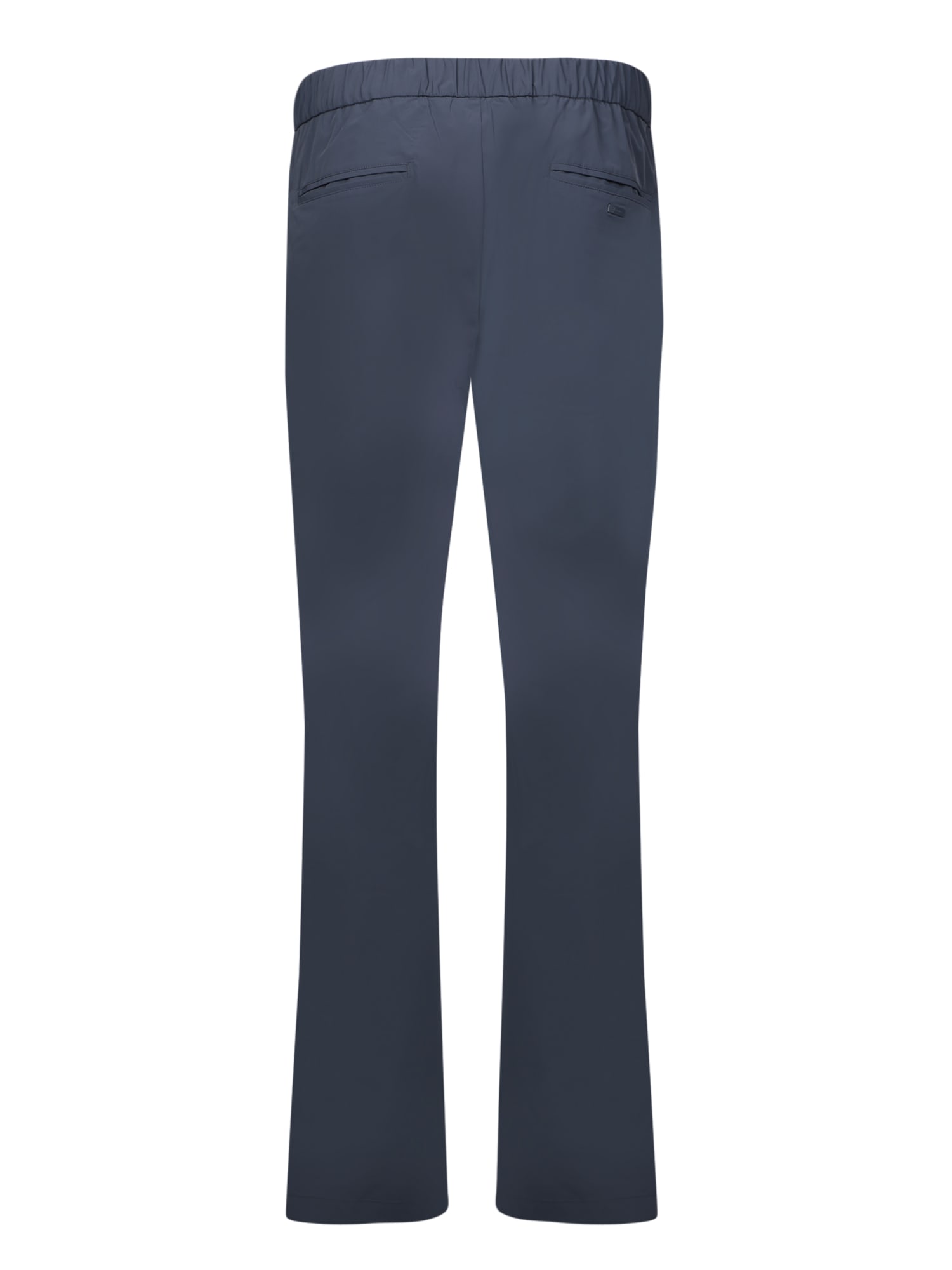 Herno Straight-leg Drawstring Trousers In Blue