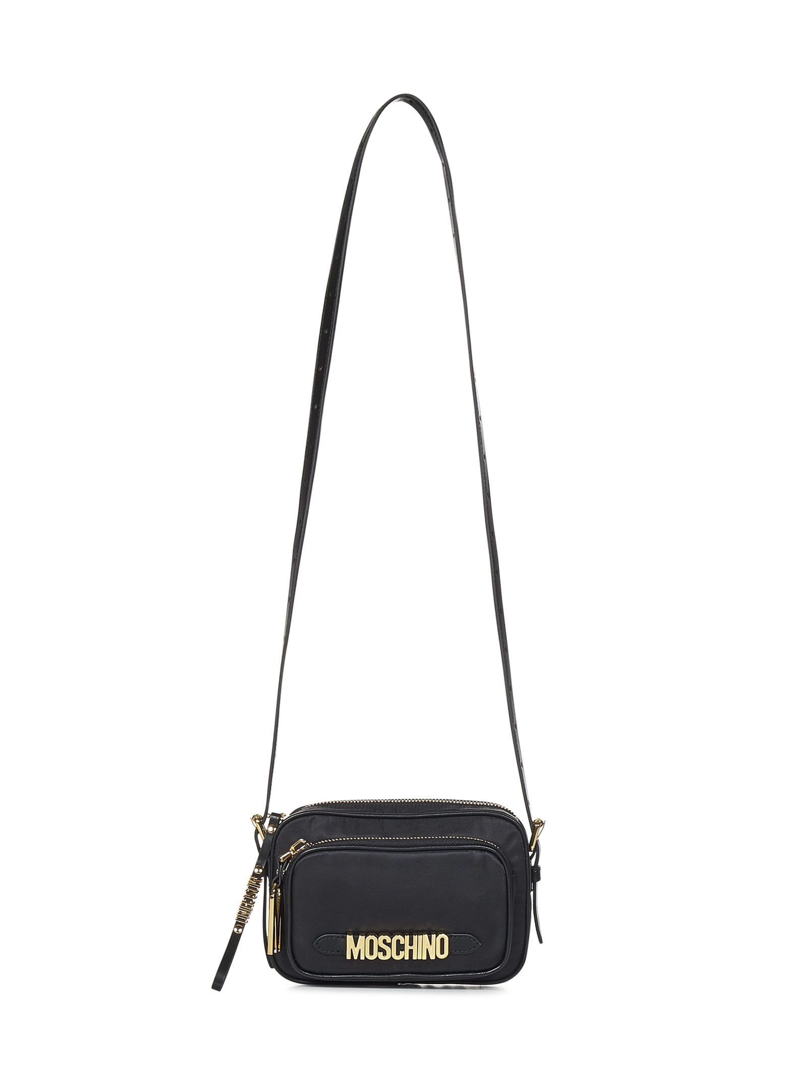 Shop Moschino Shoulder Bag In Black