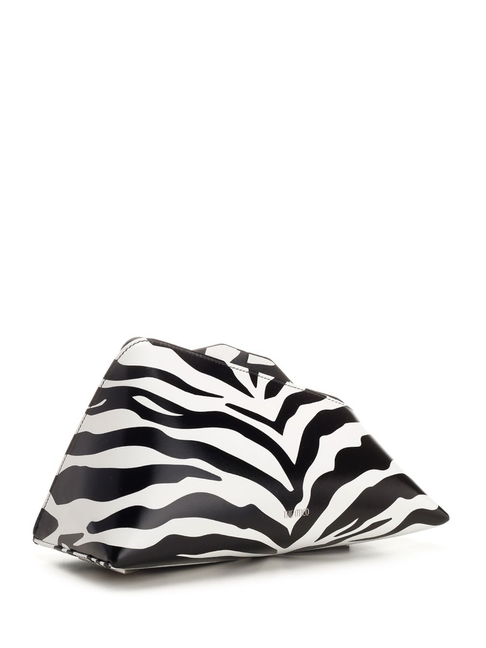 Shop Attico Zebra 8:30pm Oversized Clutch In White