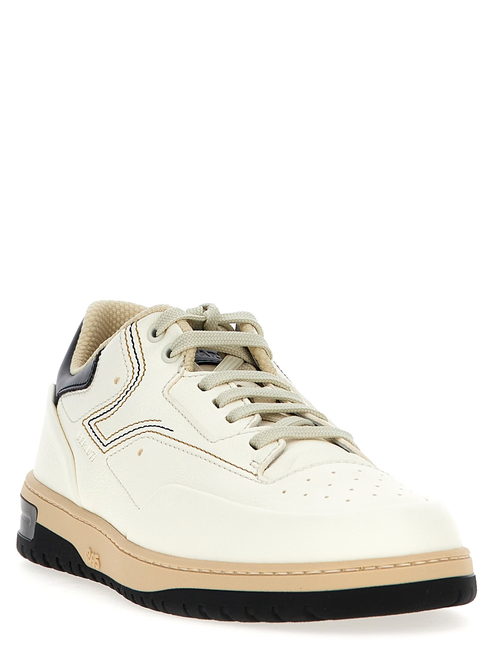 Shop Berluti Play-off Sneakers In White/black