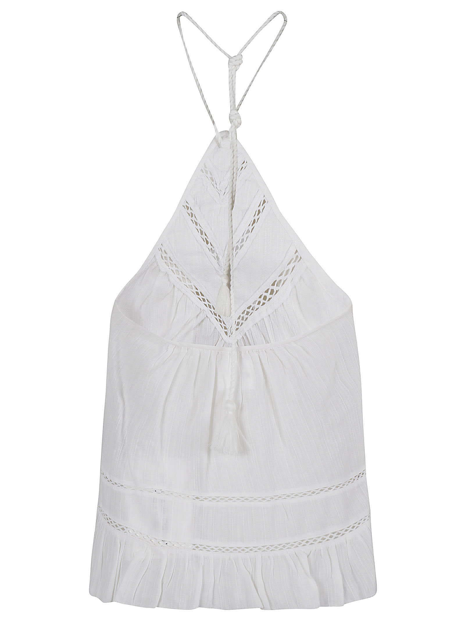 Shop Isabel Marant Étoile Lisio Topwear In White Cotton In Bianco