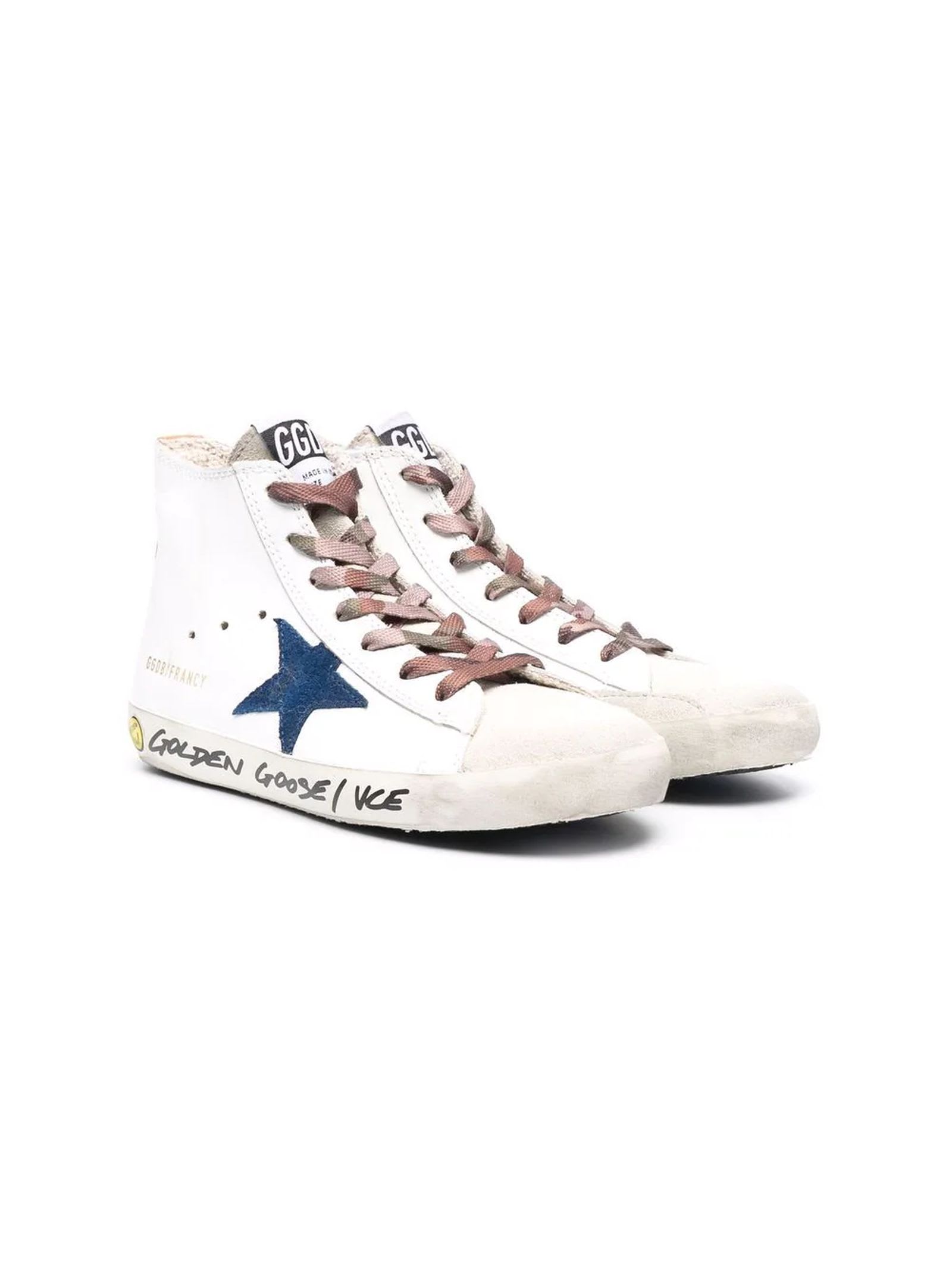 Golden Goose White Leather Francy Sneakers