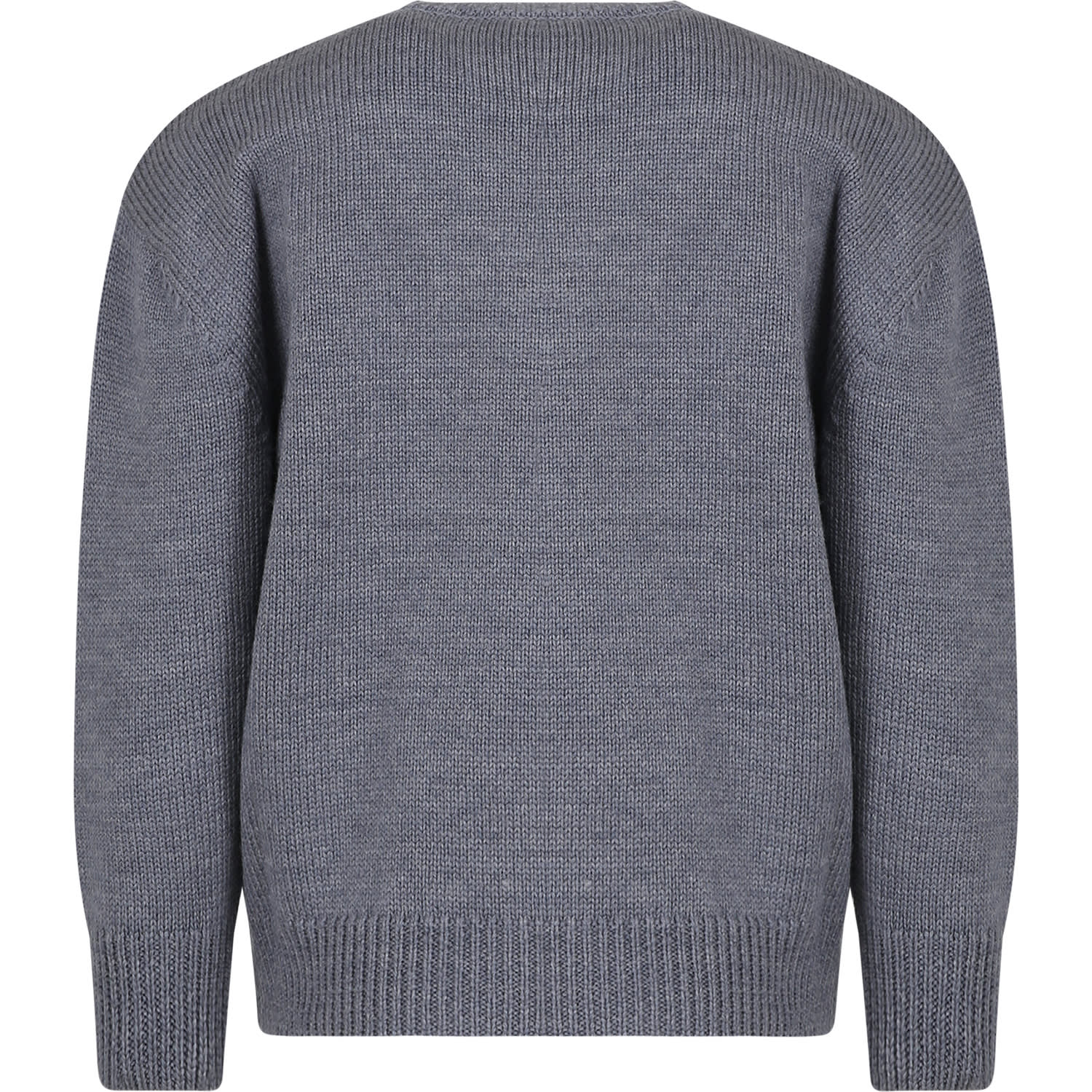 Shop Fendi Grey Sweater With Logo For Kids