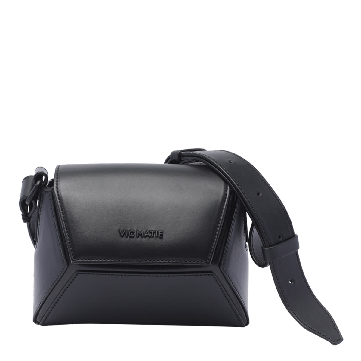 Shop Vic Matie Small Sofia Crossbody Bag In Black