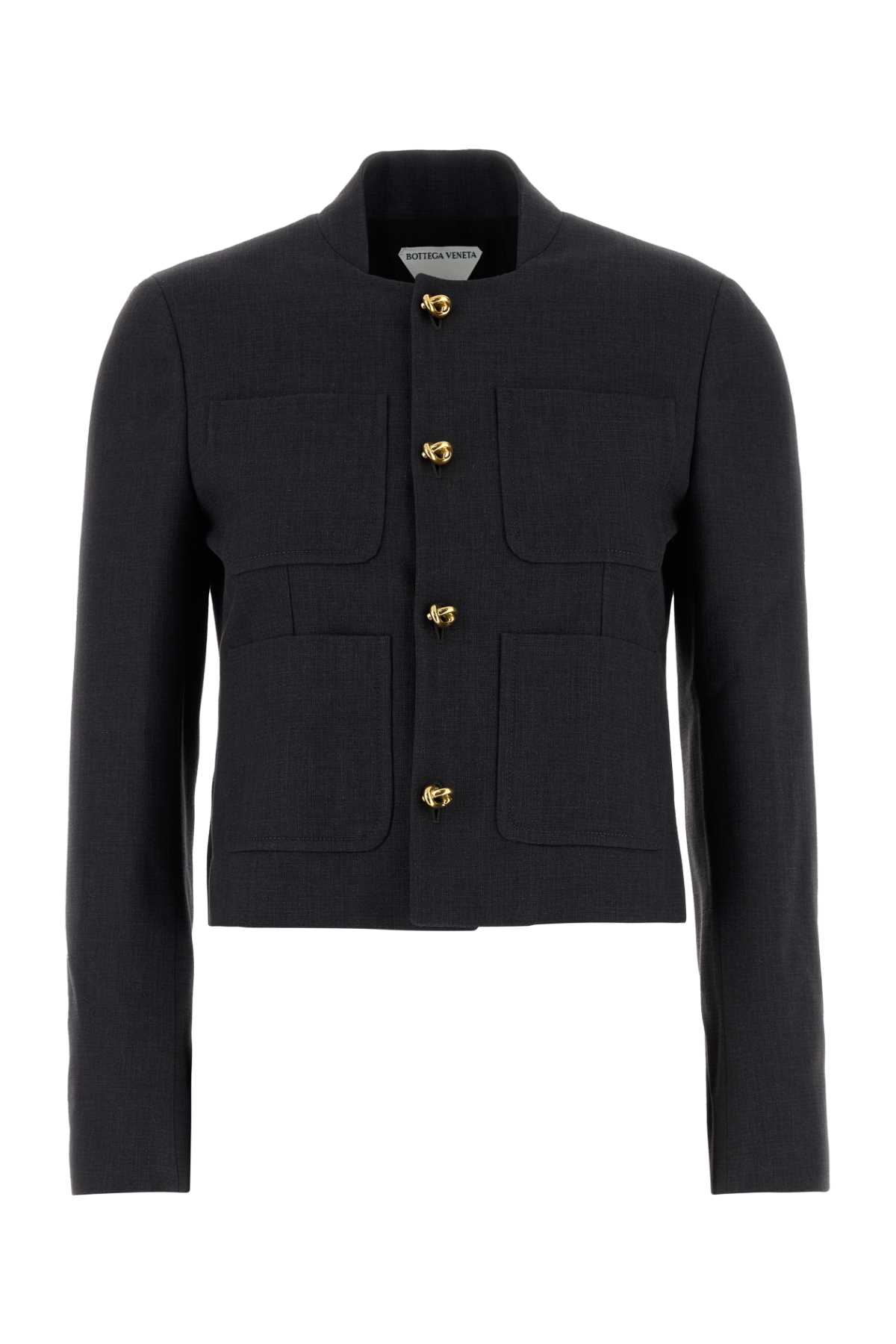 Bottega Veneta Graphite Cotton Blend Blazer