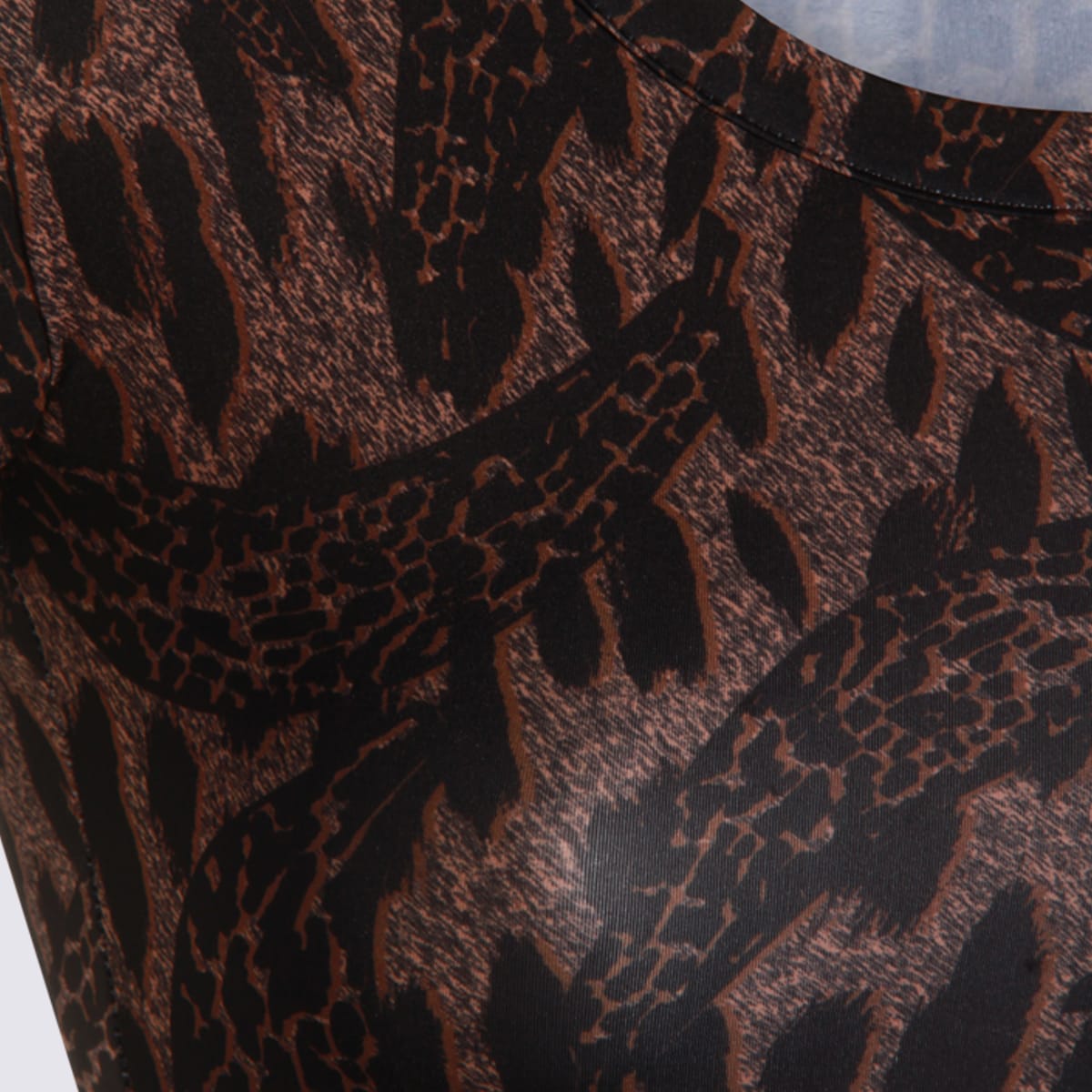 Fiorucci Animal-print Short-sleeved T-shirt In Brown