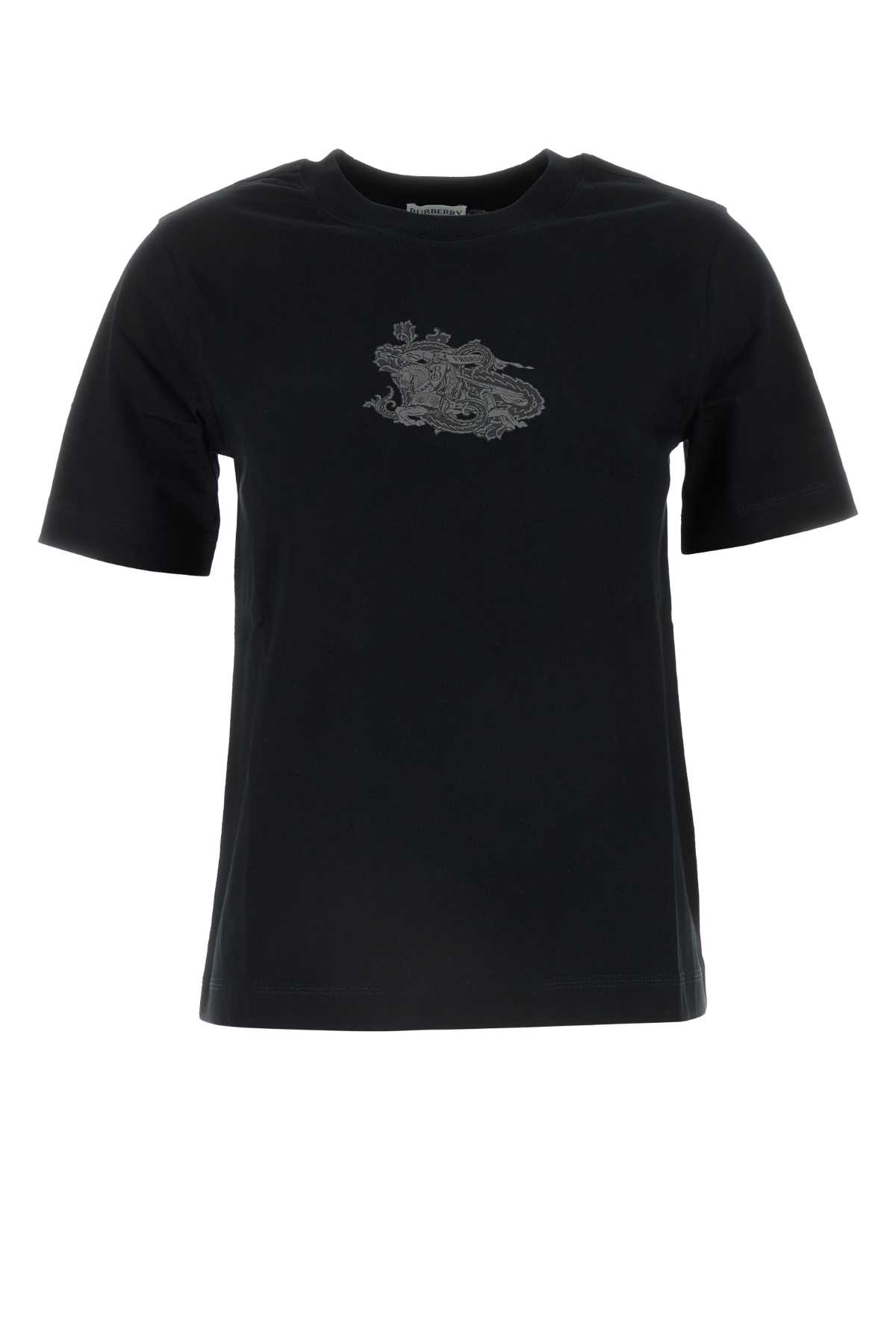 Burberry Paisley Ekd Cotton T-shirt In Coal