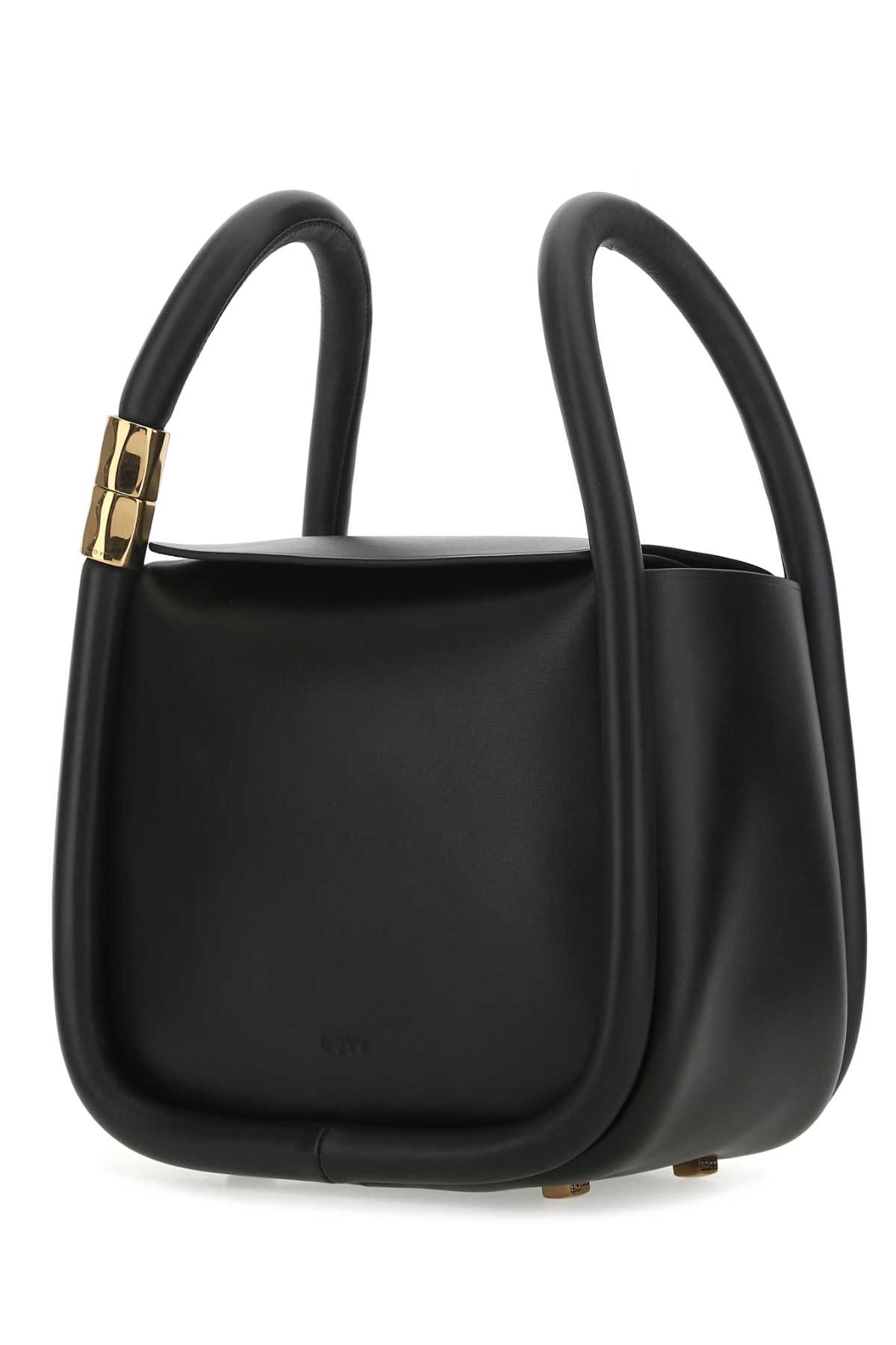 Shop Boyy Black Leather Wonton 20 Handbag