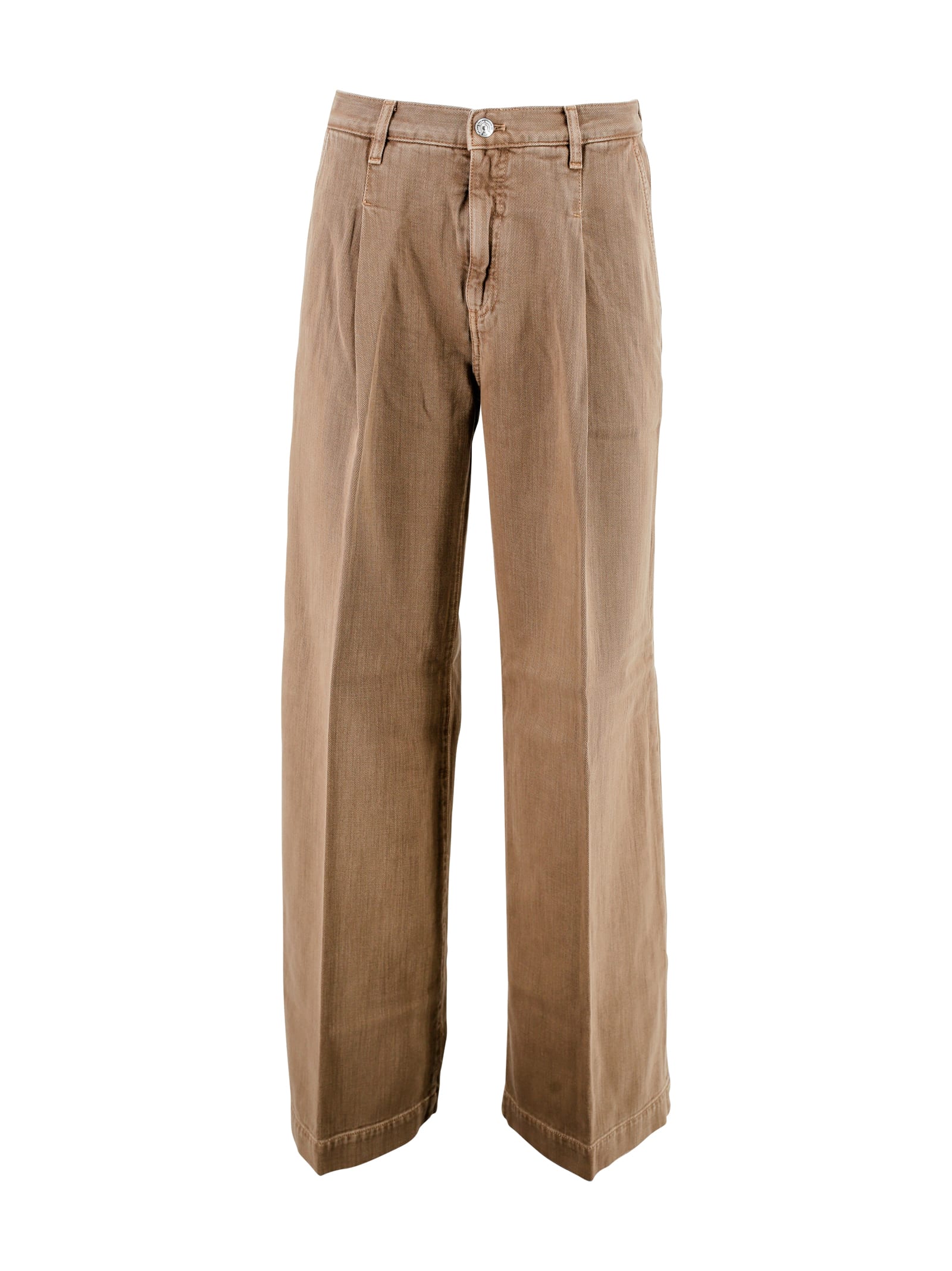 Shop Nine In The Morning Wide-leg Denim In Brown