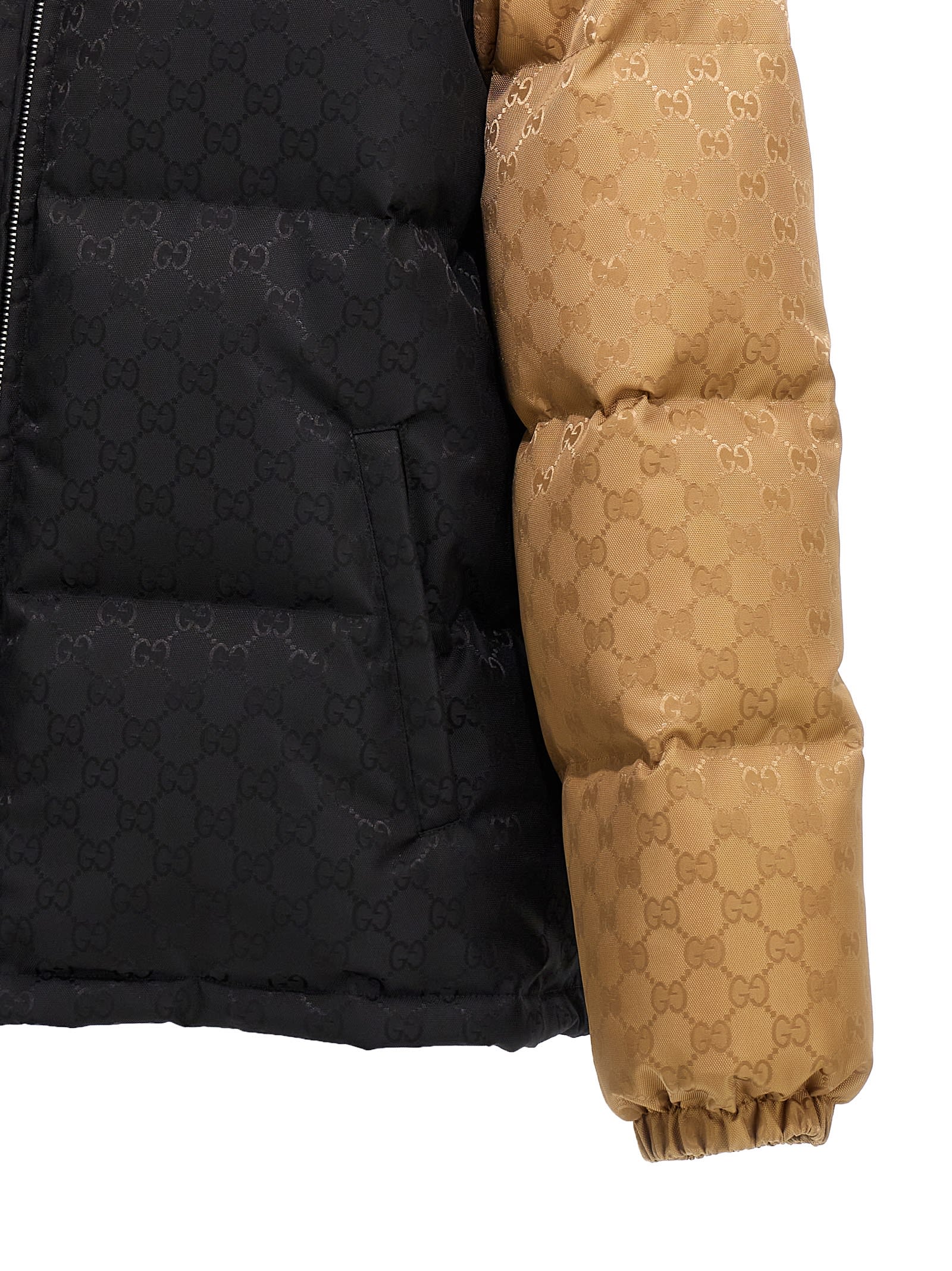 Shop Gucci Gg Down Jacket In Multicolor