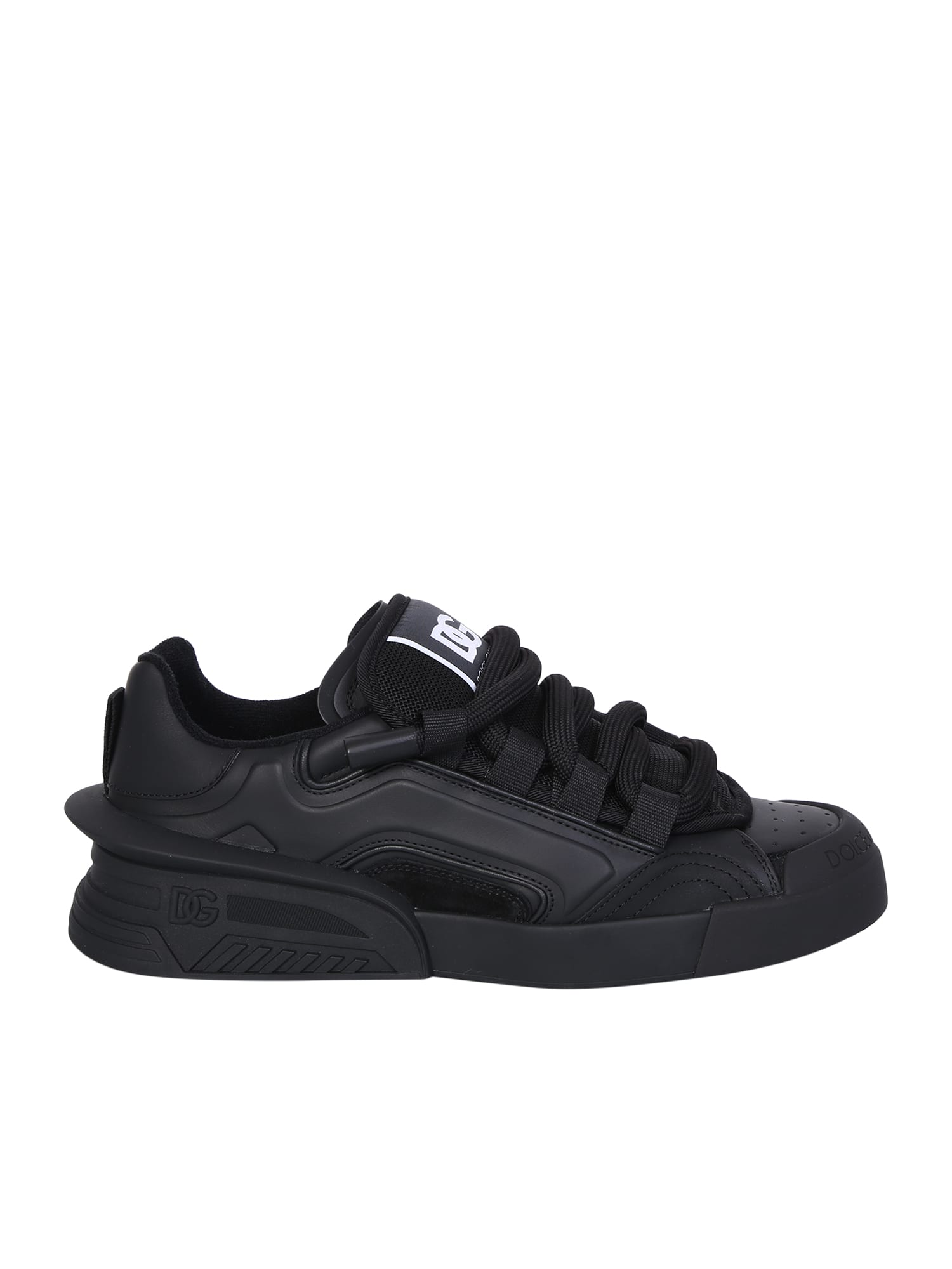 Shop Dolce & Gabbana Black Portofino Sneakers