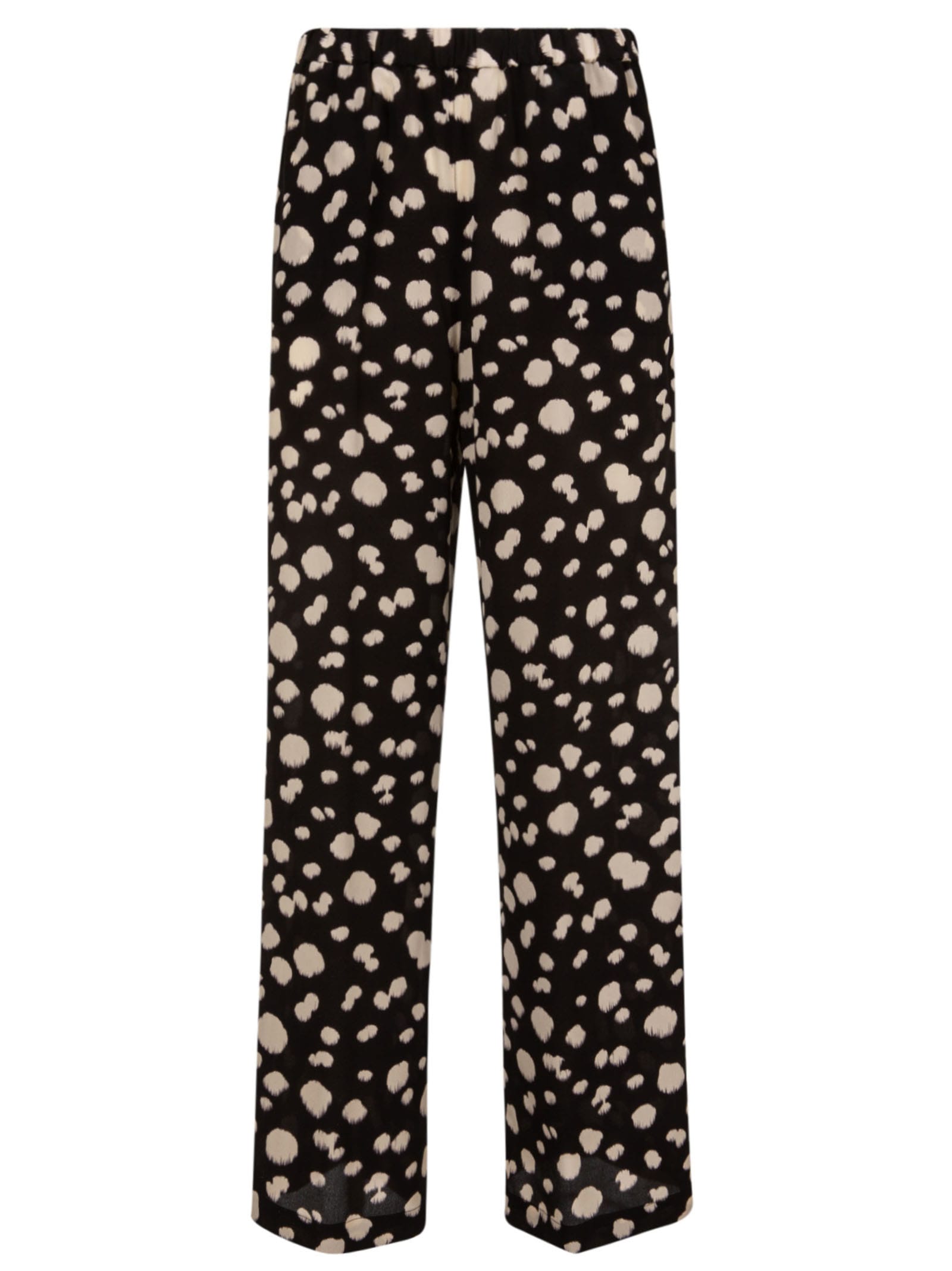ASPESI DOTTED STRAIGHT TROUSERS,11329827