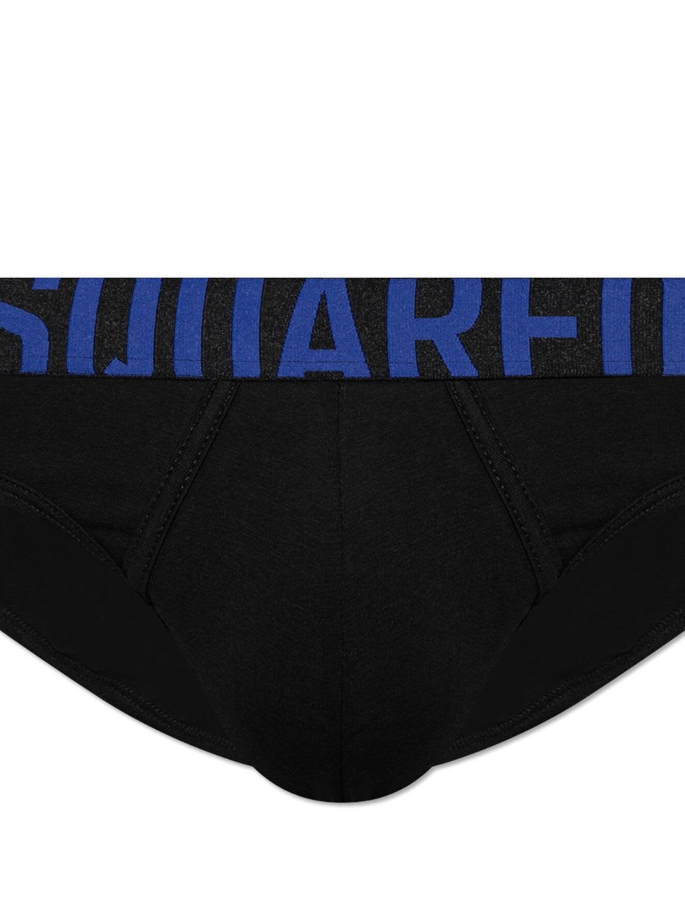 Dsquared2 Logo-waistband Briefs In Black