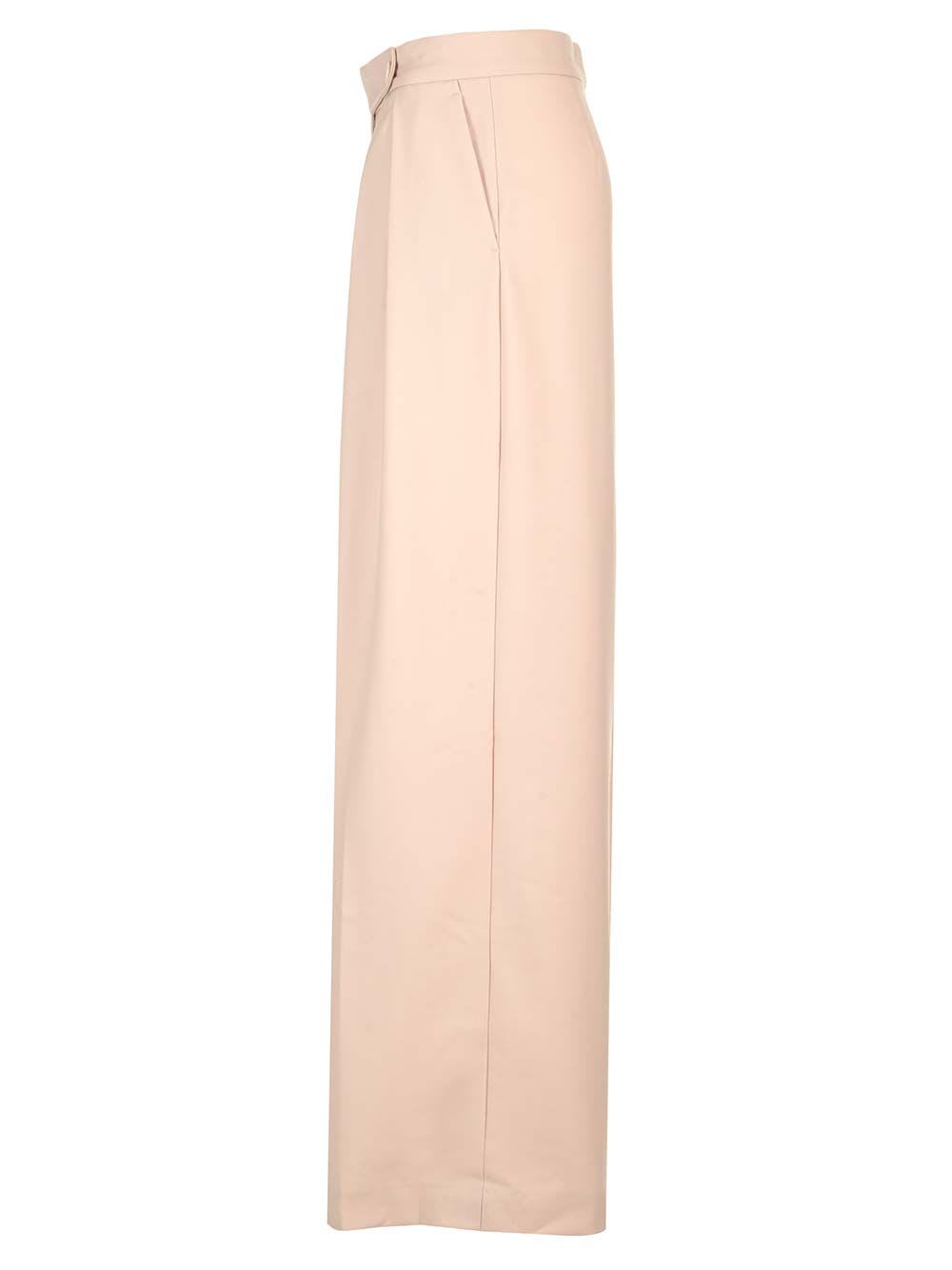 Shop Dries Van Noten Wide Leg Wool Trousers In White