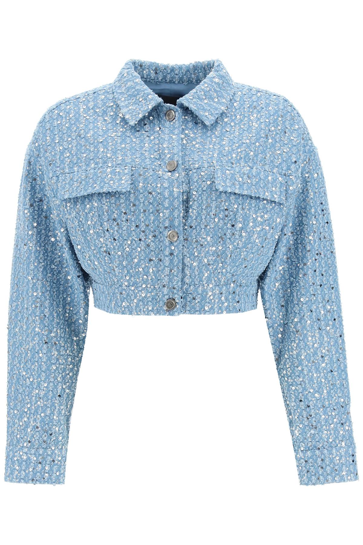 Rotate Birger Christensen Jacket In Medium Blue Denim (light Blue)