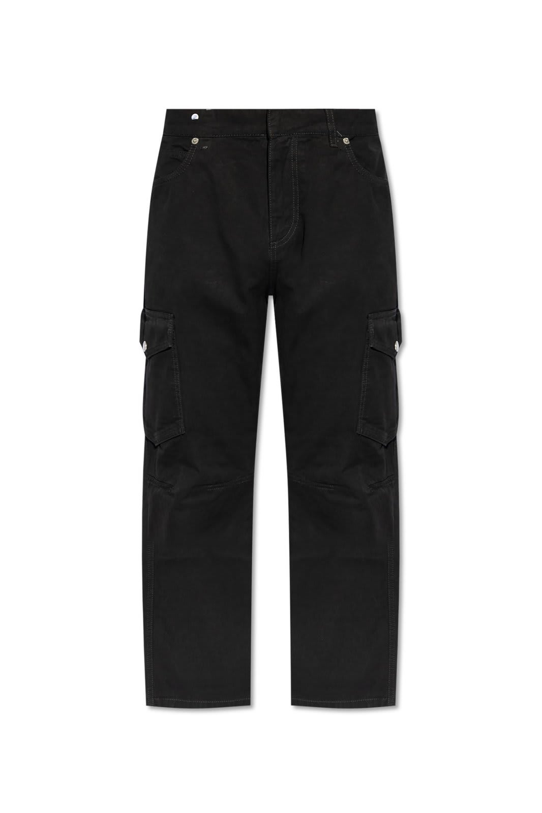 Shop Balmain Pocket Detailed Tapered Leg Trousers In Black