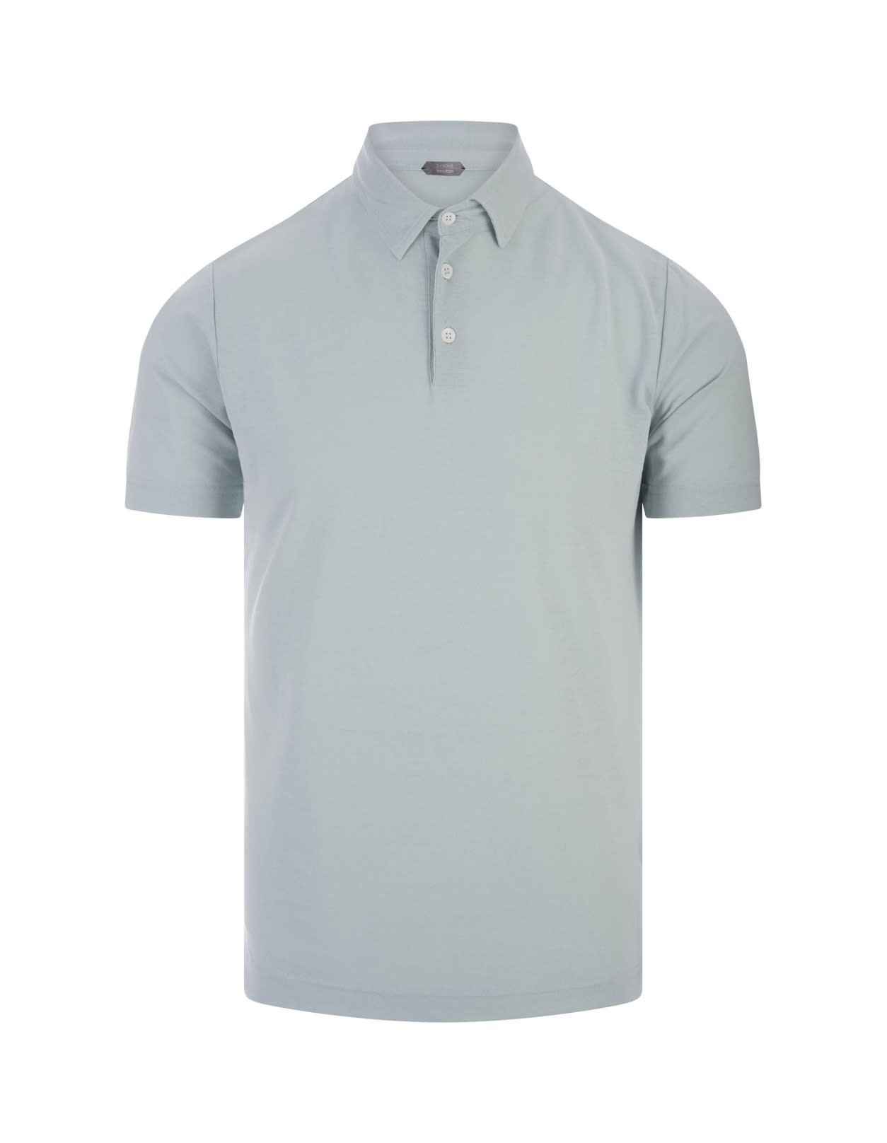 Mint Cotton Short-sleeved Polo Shirt