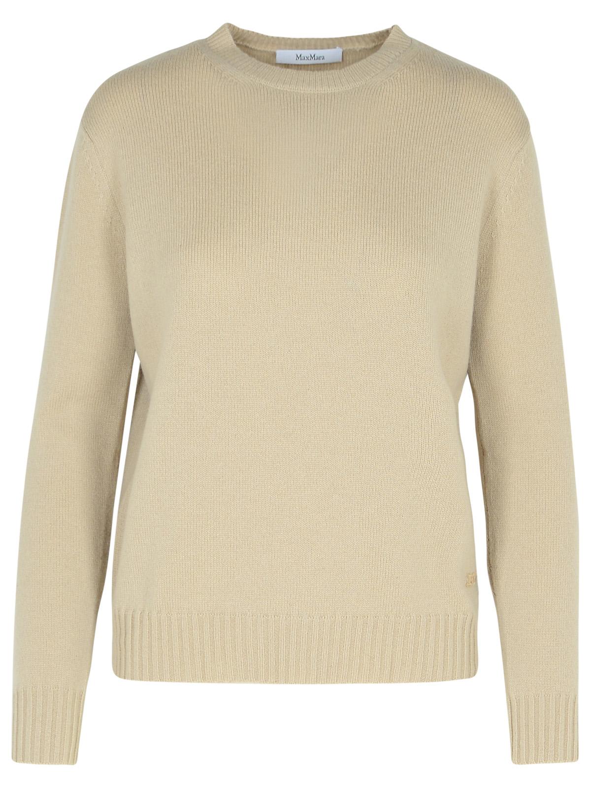 MAX MARA VIGLIO BEIGE CASHMERE SWEATER 