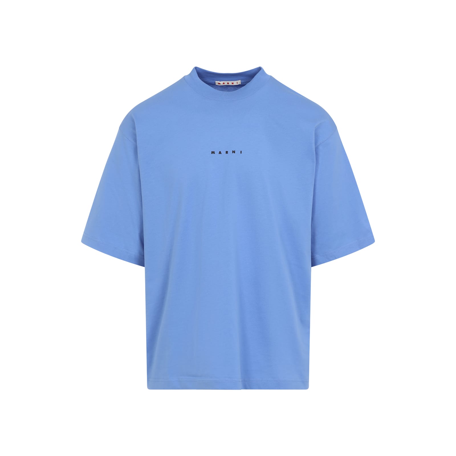 Shop Marni Cotton T-shirt In Blue Lilac