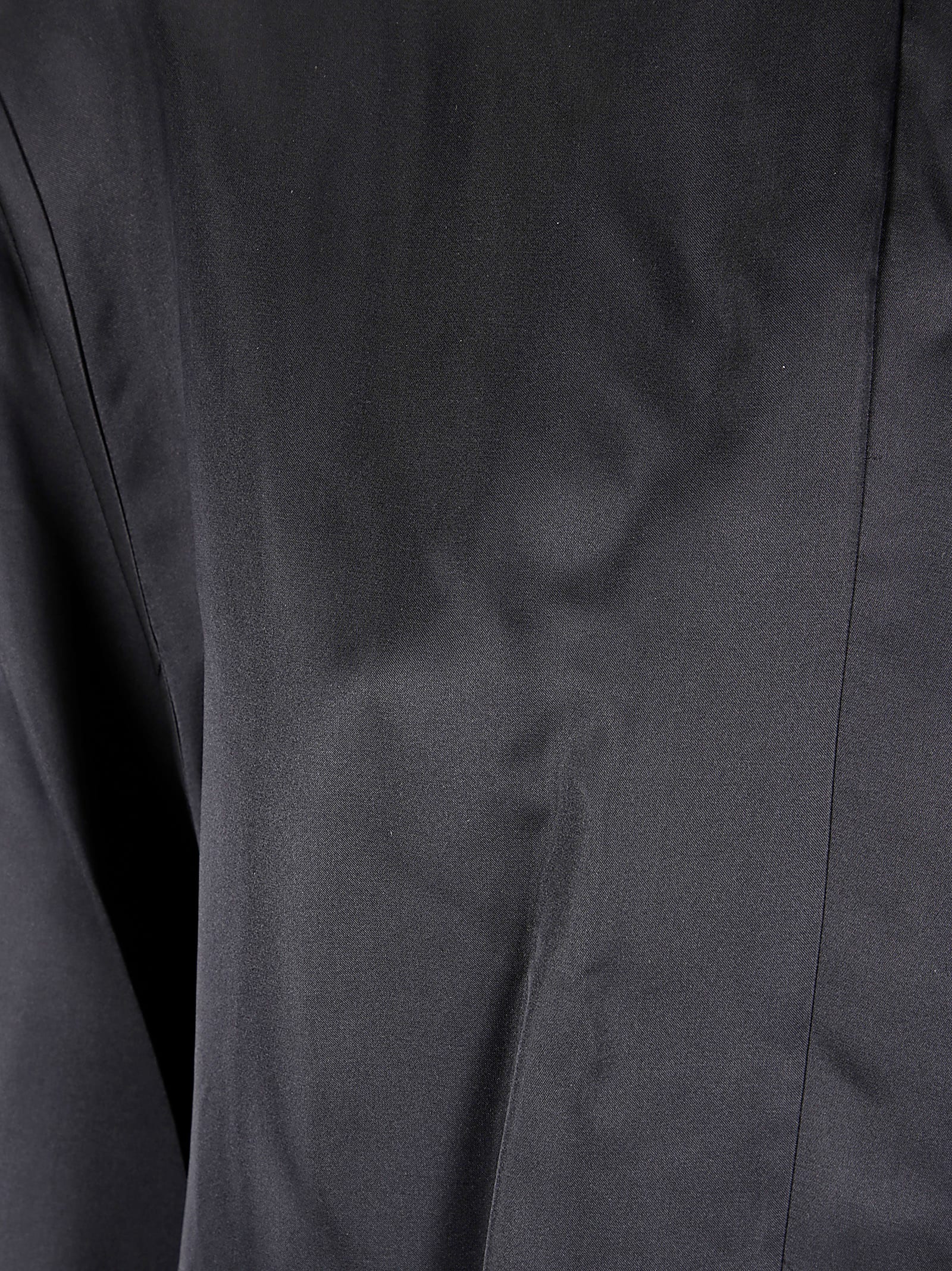 Khaite Satin Top With Open Back In Black