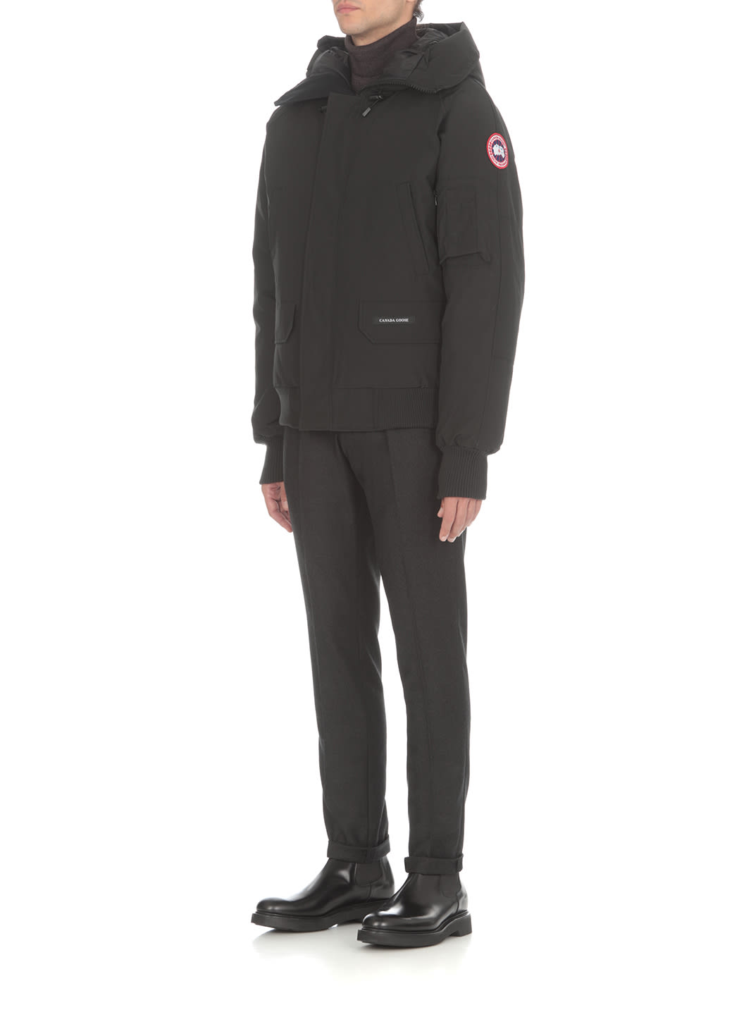Canada Goose Chilliwack Padded Down Bomber Jacket In Black