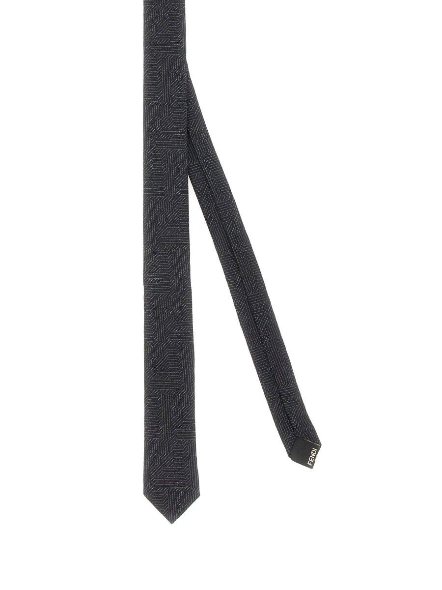 Shop Fendi Pointed-tip Tie In Multicolour