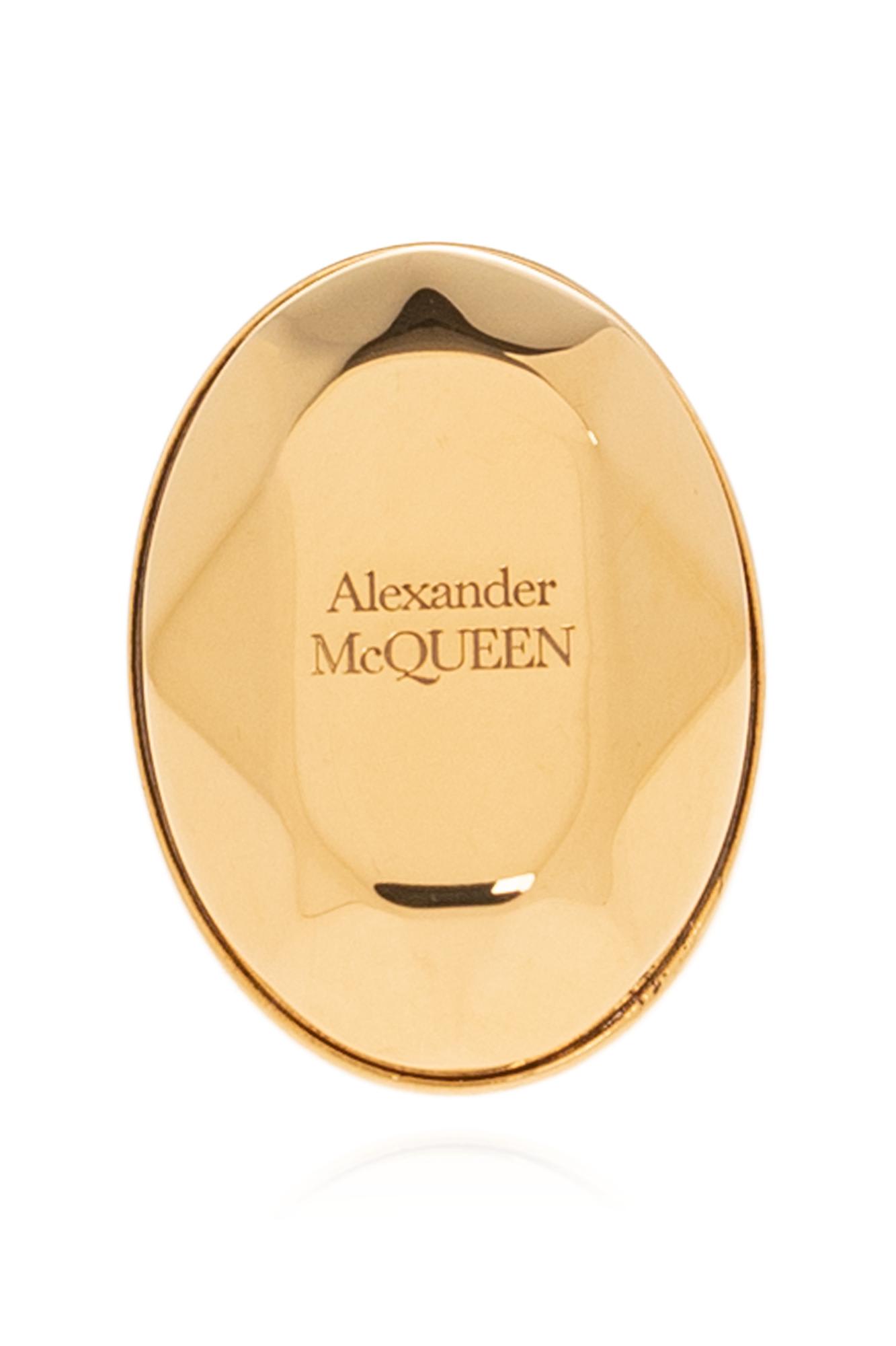 Alexander Mcqueen Brass Ring In Golden