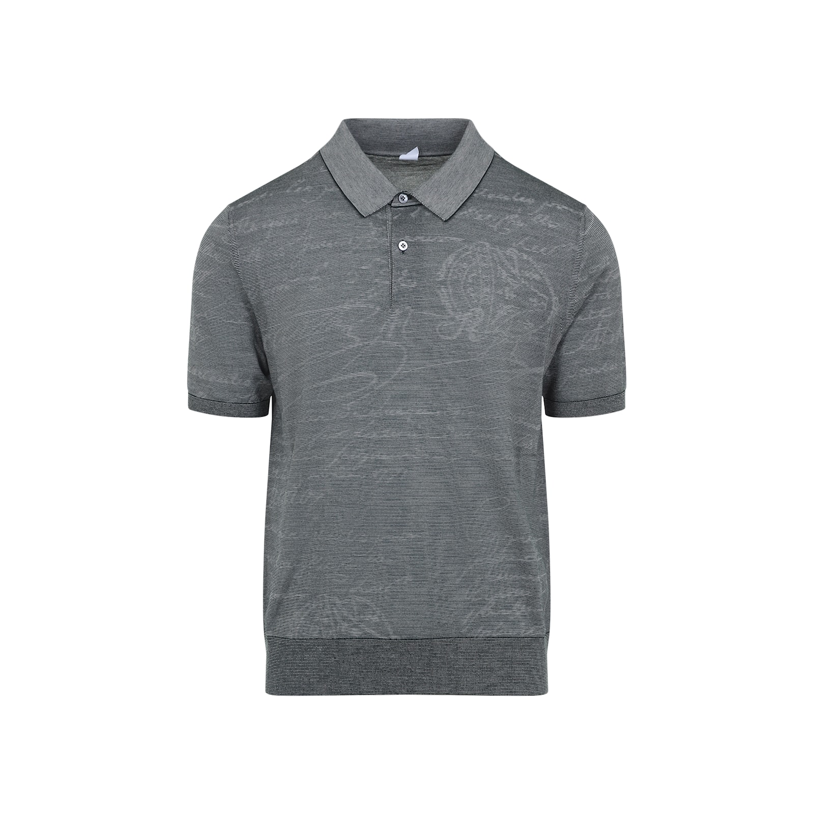 Berluti Scritto Wool Polo T-shirt In Gray