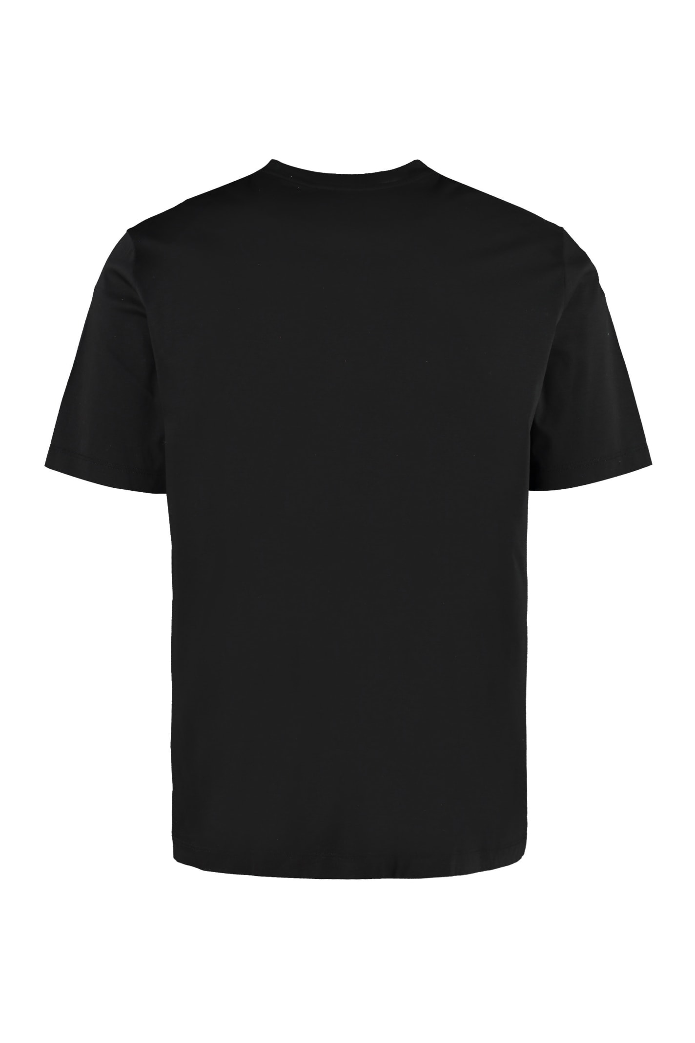 Shop Jil Sander Cotton Crew-neck T-shirt In Black