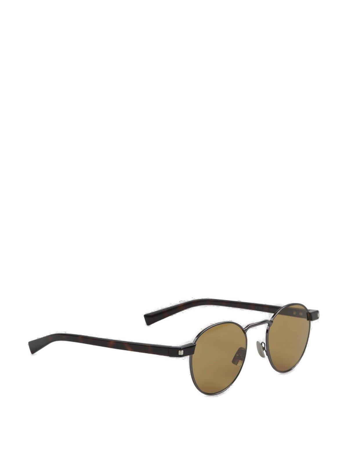 Shop Saint Laurent Sl 707 Round Frame Sunglasses In Ruth