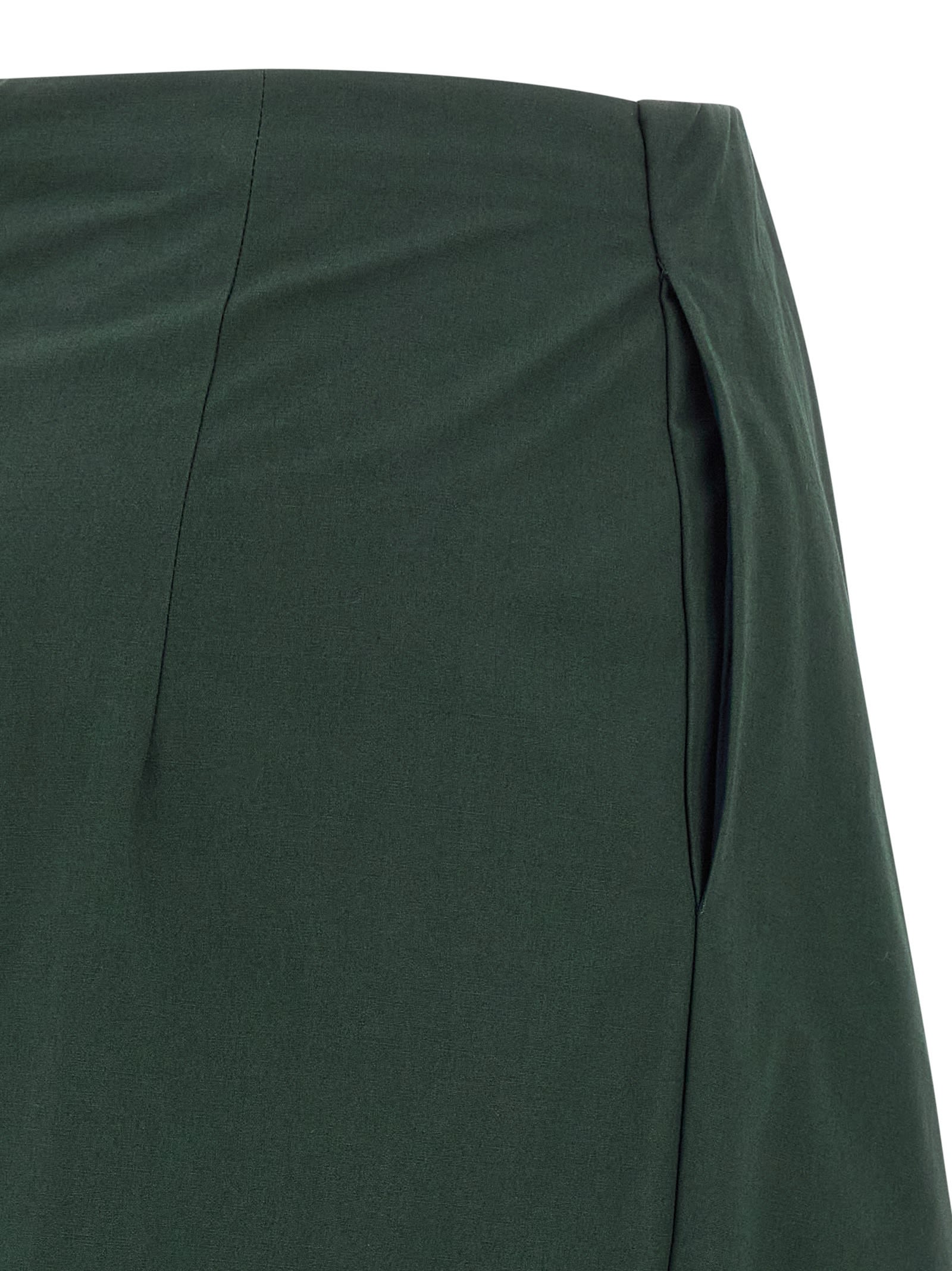 Dries Van Noten Pleated Skirt In Green