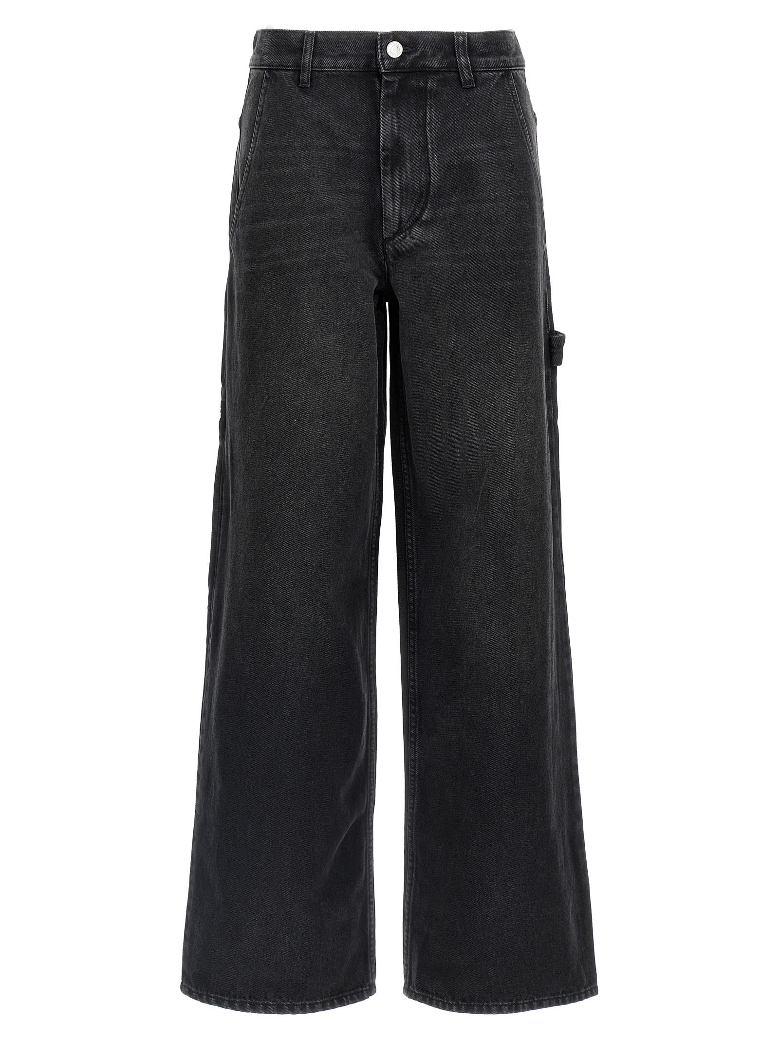 Shop Marant Etoile Solene Jeans In Faded Black