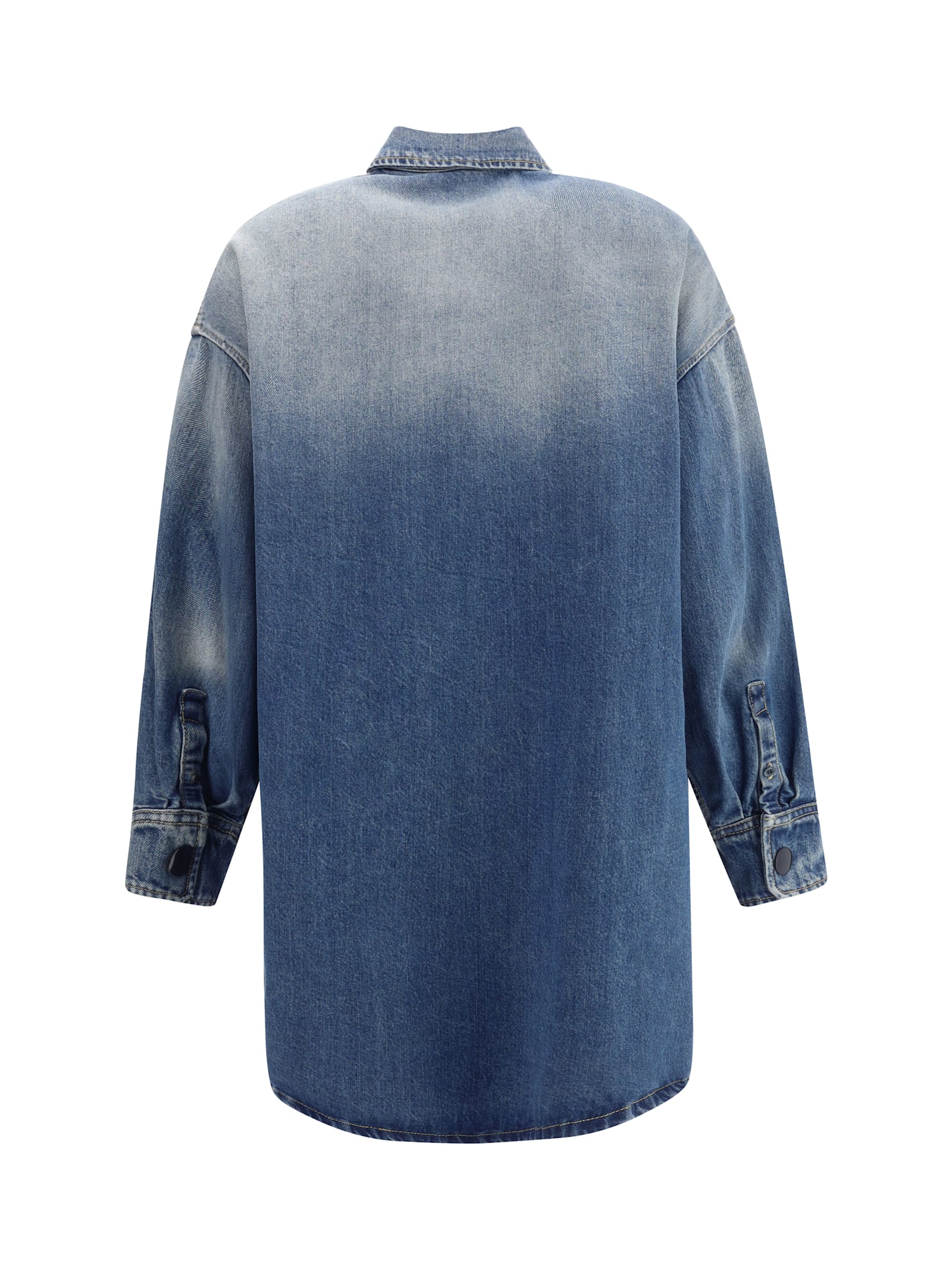 Prada Denim Shirt Jacket In Blue