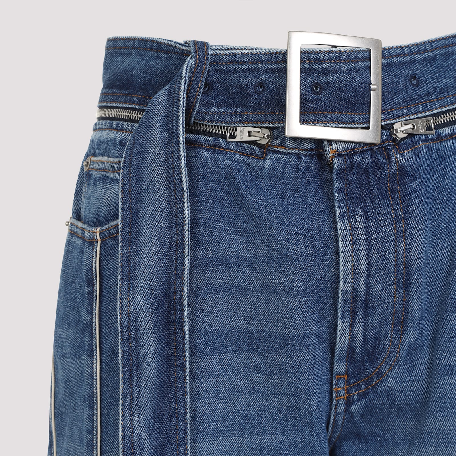Shop Jean Paul Gaultier Denim Jeans In Vintageblue