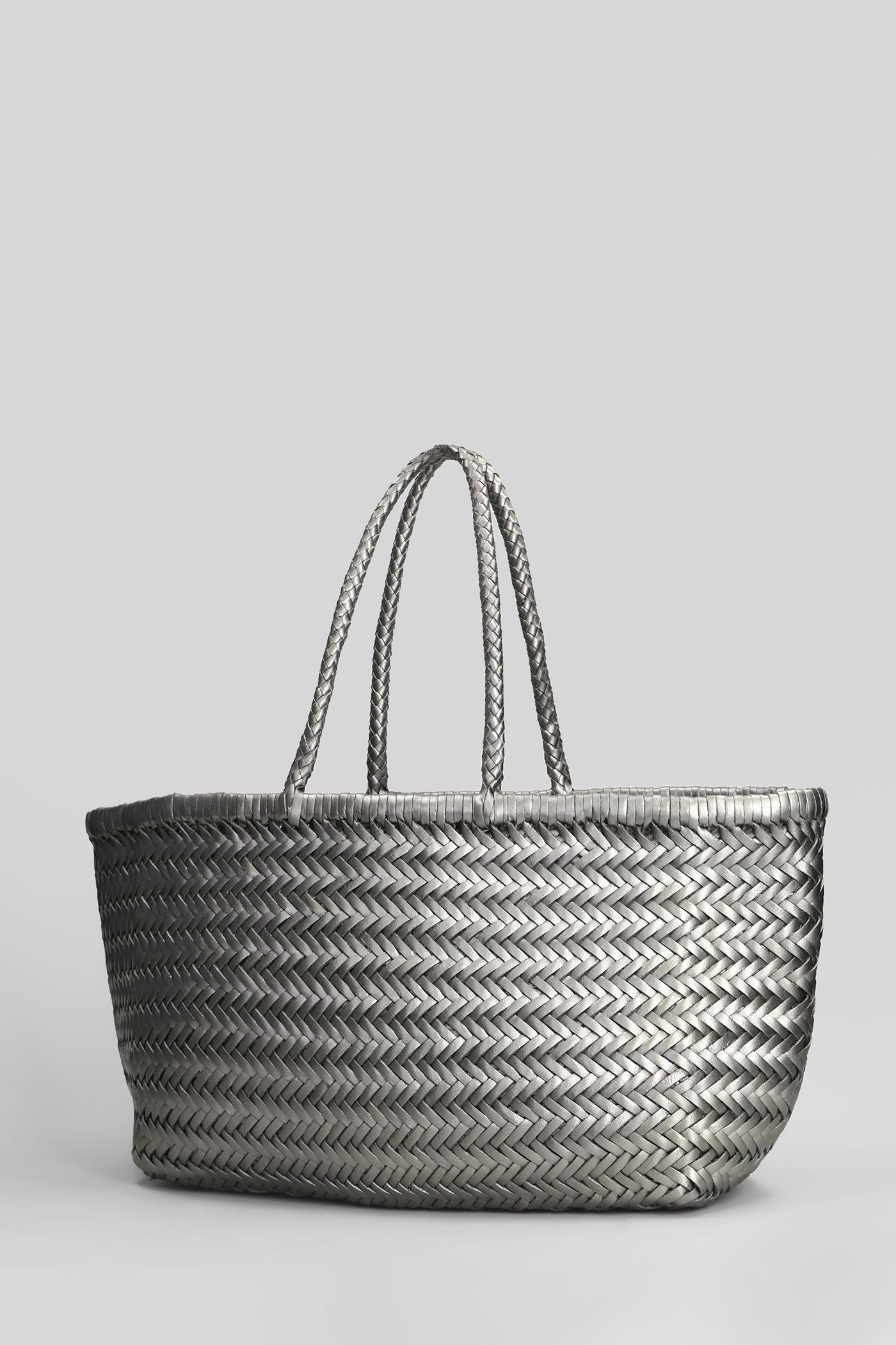 Dragon Diffusion Bamboo Triple Jump Tote In Gunmetal Leather In Gray