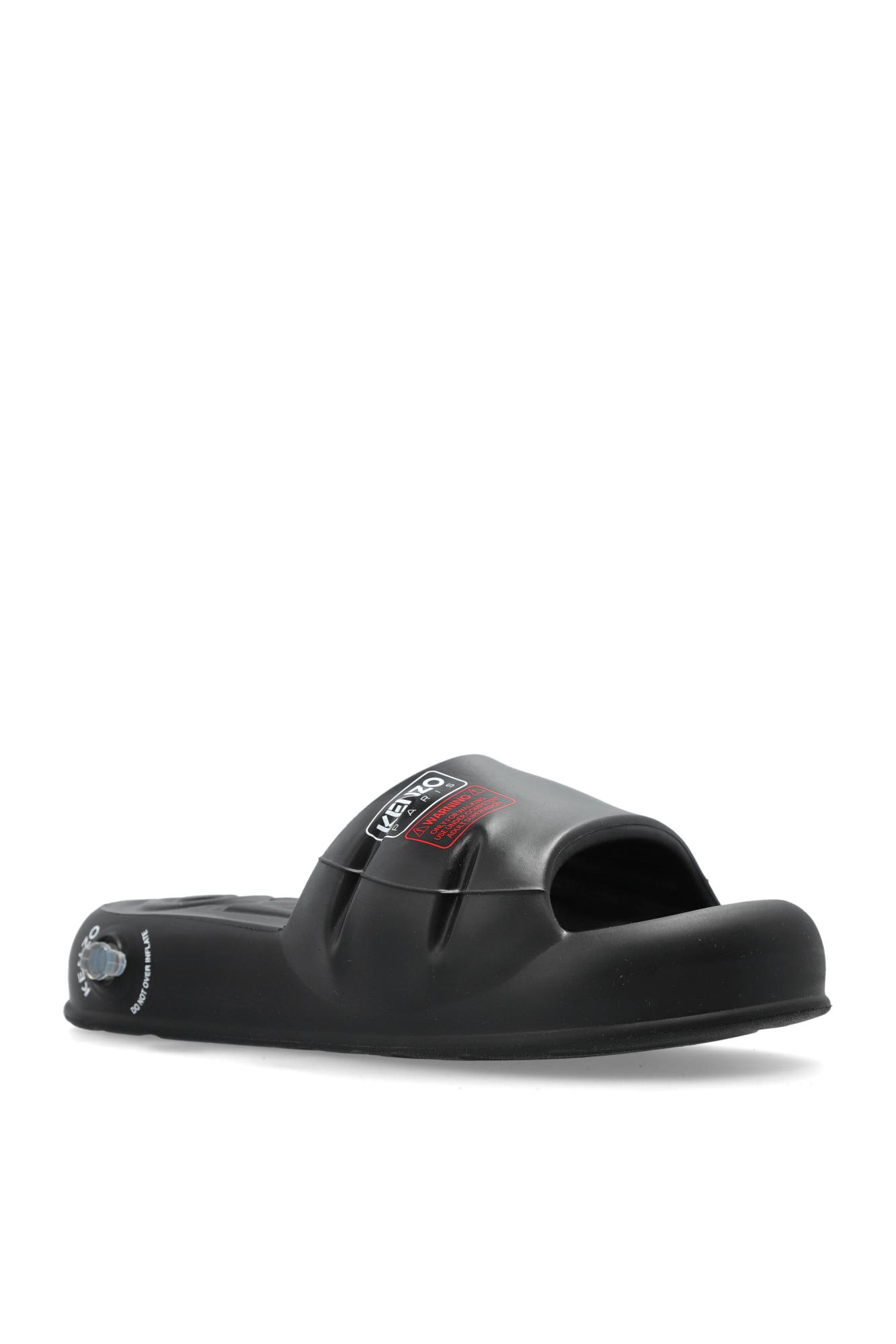 Kenzo Tiger Pool Mules In Black