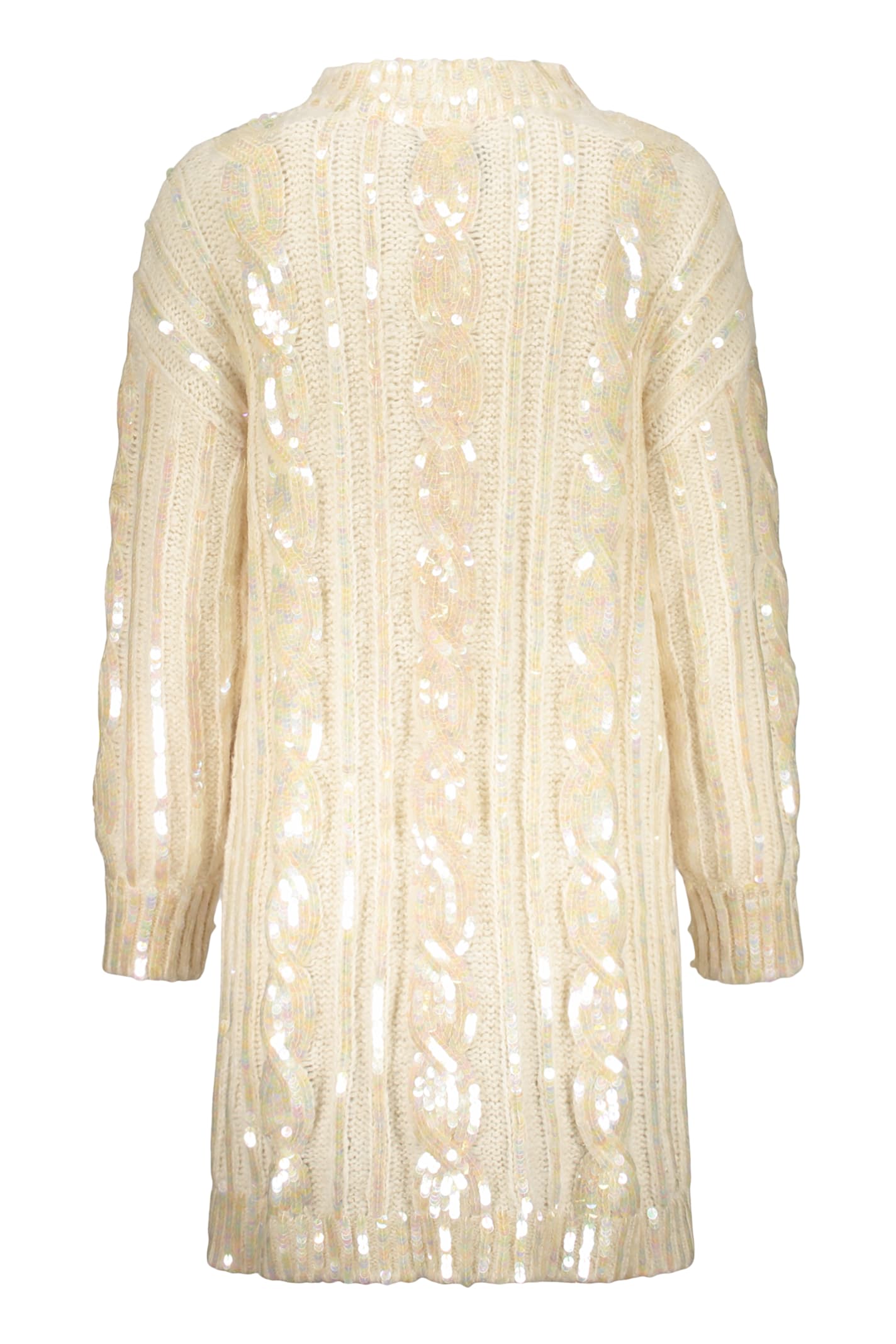 Moschino Wool And Alpaca Dress With Sequins